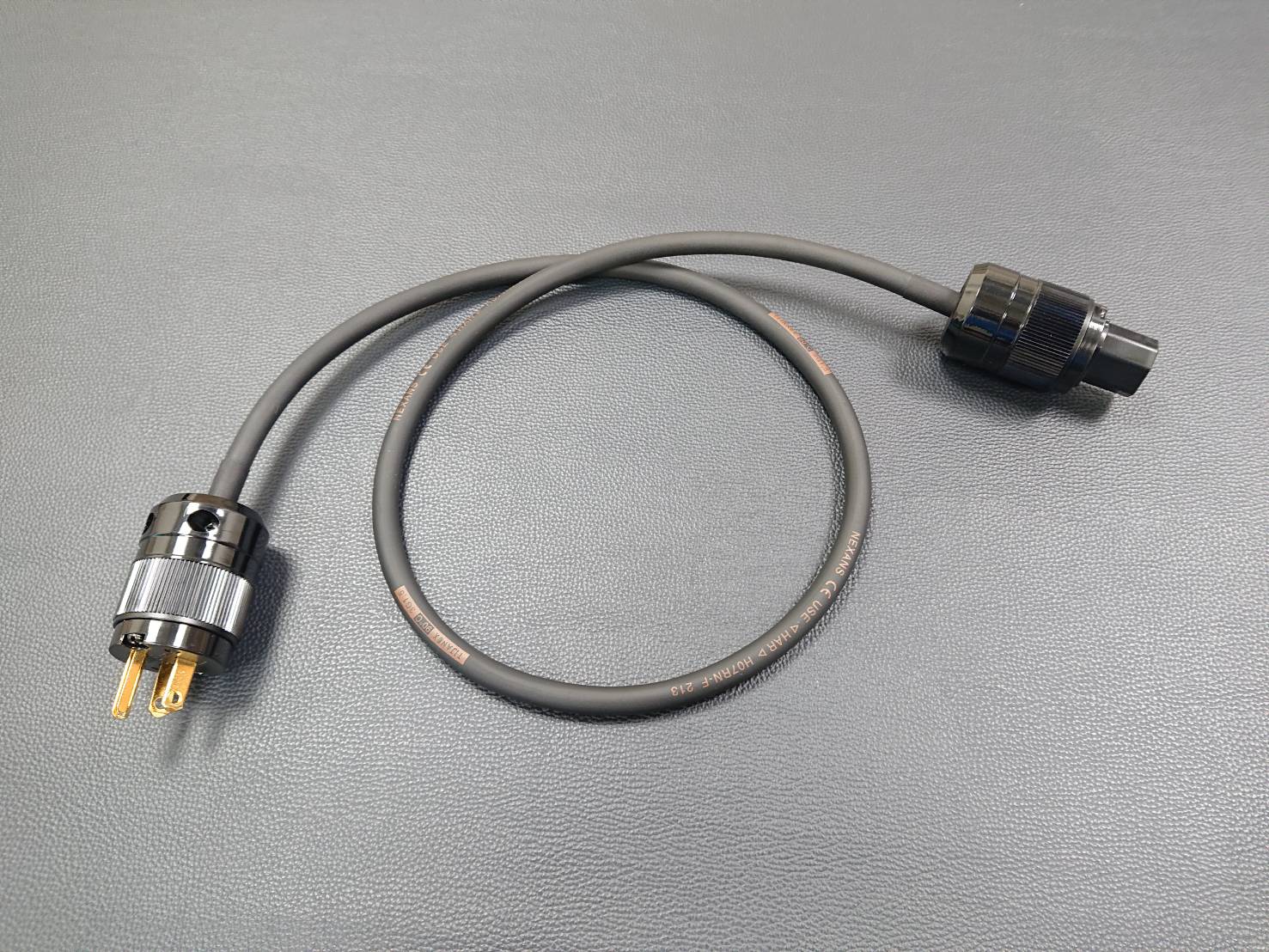 ★美規3P品字音響電源線★[SOMMER/Rubber Sleeve Cable Titanex ® 3x1.50mm²]+[JAKETIME黃銅鍍金/公頭+母頭]