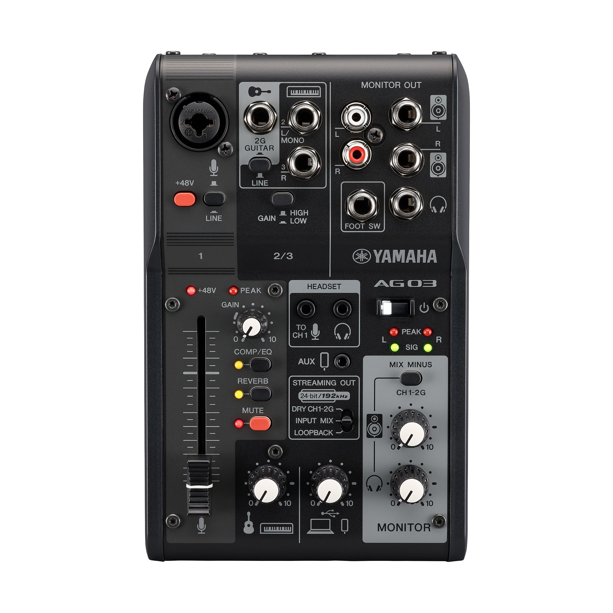 YAMAHA / AG03MKII / 3軌附效果幻象電源混音座&USB錄音直播界面