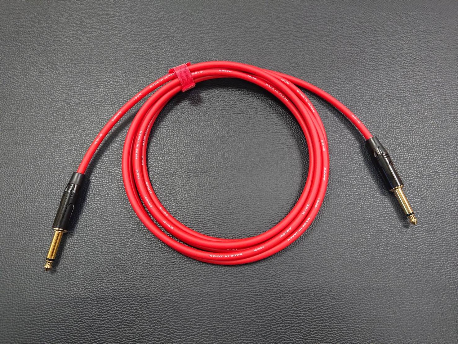 ★吉他/BASS導線★[CANARE/GS-6]+[SREXACT(鍍金)/6.3mm TS-直頭+6.3mm TS-L頭]