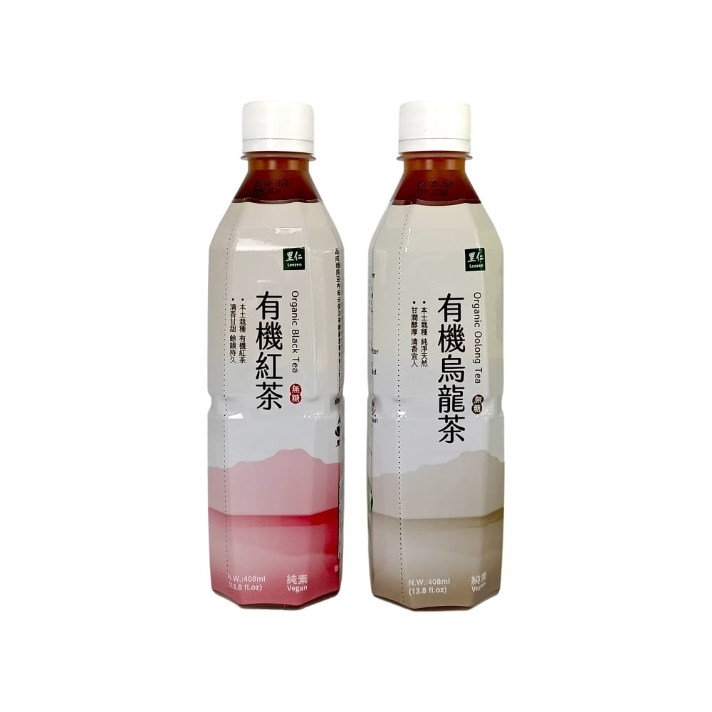 【里仁】有機無糖紅茶/烏龍茶 406ml