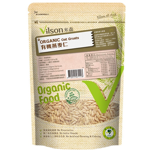 【米森】有機燕麥仁(450g/包)
