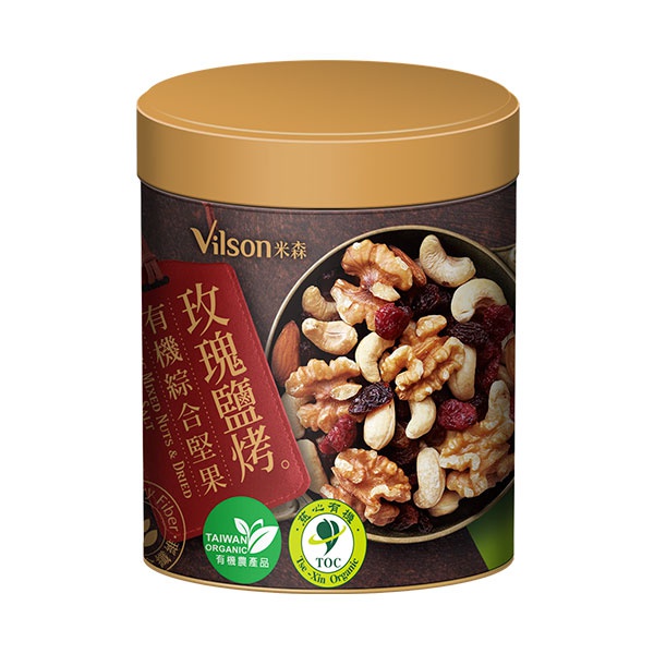 【米森】玫瑰鹽烤-有機綜合堅果(150g/罐)