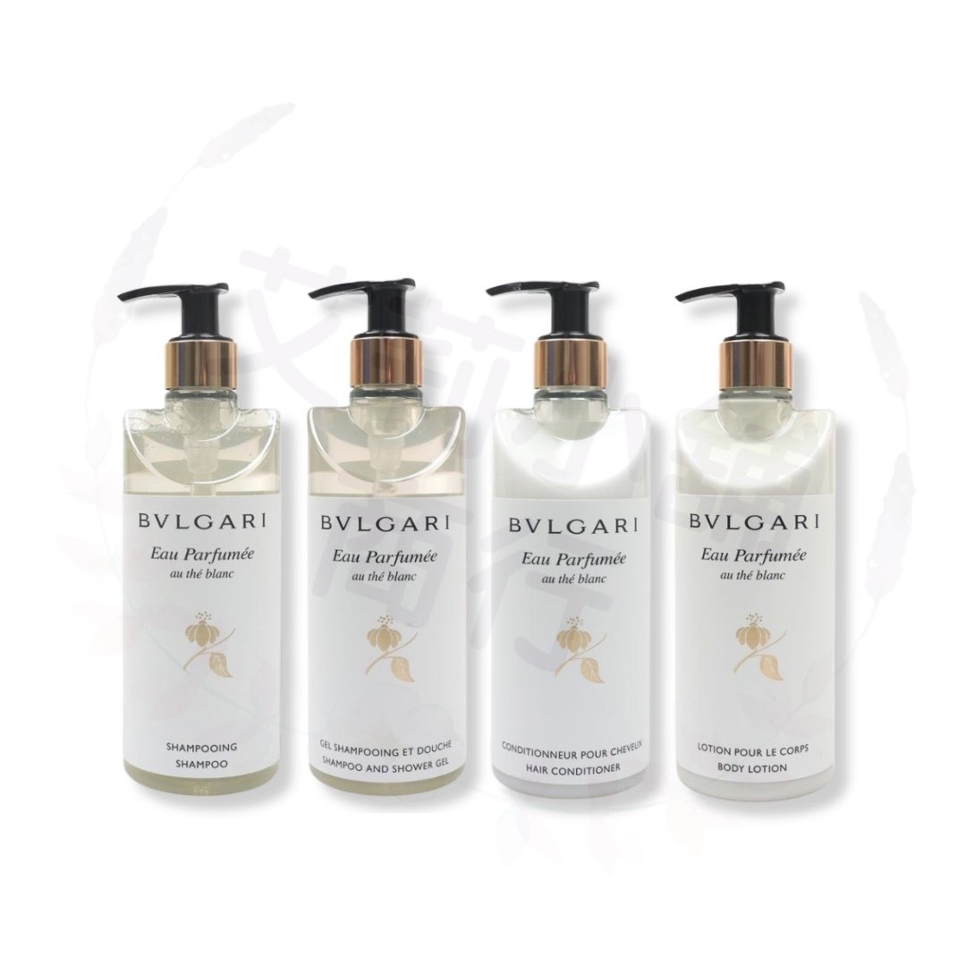 Bvlgari White Tea Shampoo & Conditioner & Body Lotion & Shower Gel 300ml 白茶洗髮精、護髮素、身體乳、沐浴露