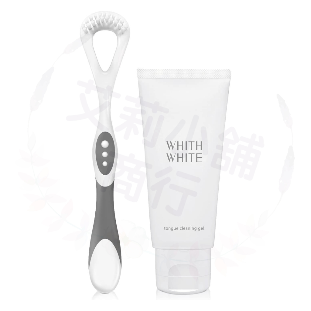 Whith White Tongue Polish Gel Tongue Brush Included 80g 舌苔清潔凝膠（附舌刷）