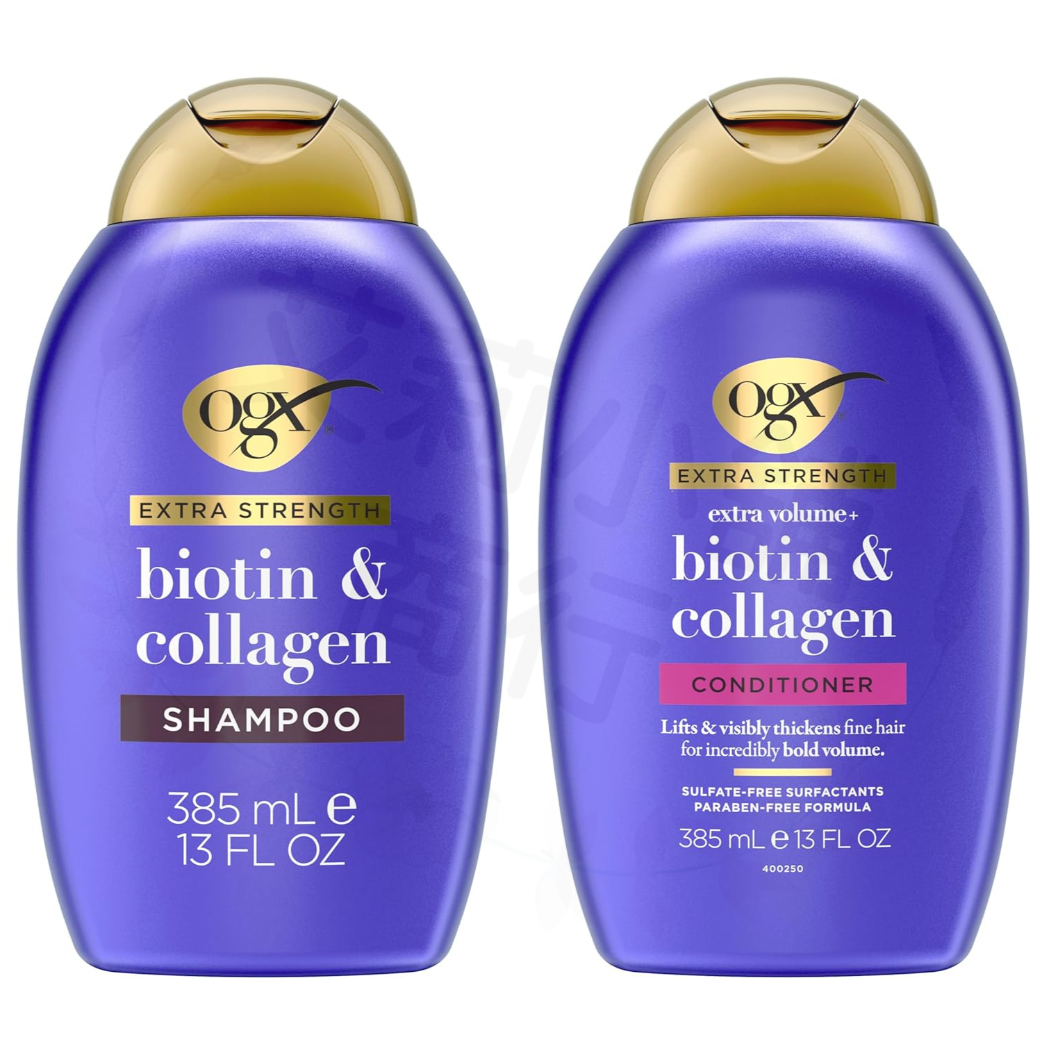 OGX Extra Volume + Extra Strength Biotin & Collagen Shampoo / Conditioner 385ml 特效型生物素和膠原蛋白（洗髮乳/潤髮乳）