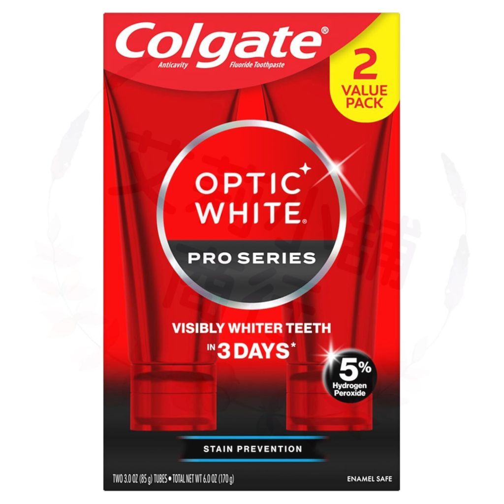 Colgate Optic White Pro Series Toothpaste Stain Prevention 85g*2入 專業美白去污光感牙膏