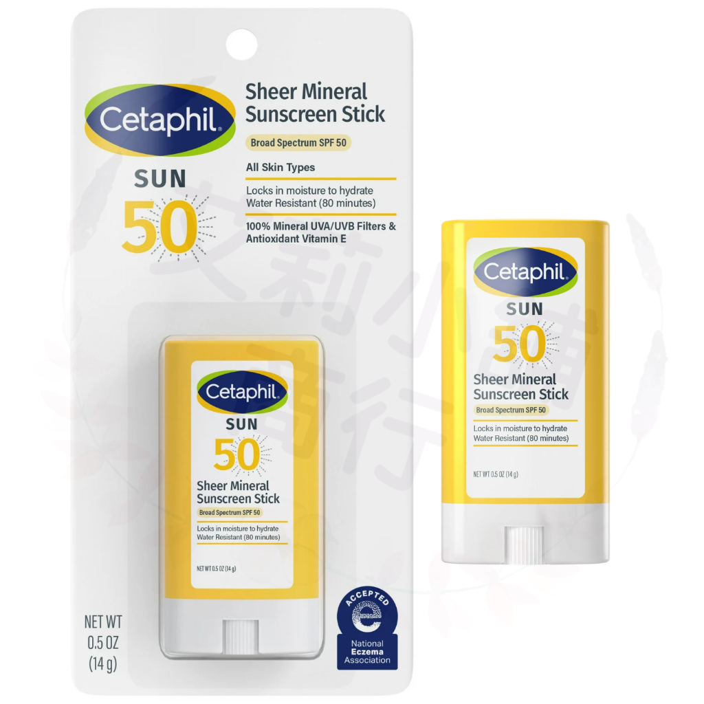 Cetaphil Sheer Mineral Sunscreen Stick SPF 50 14g 輕盈礦物防曬棒