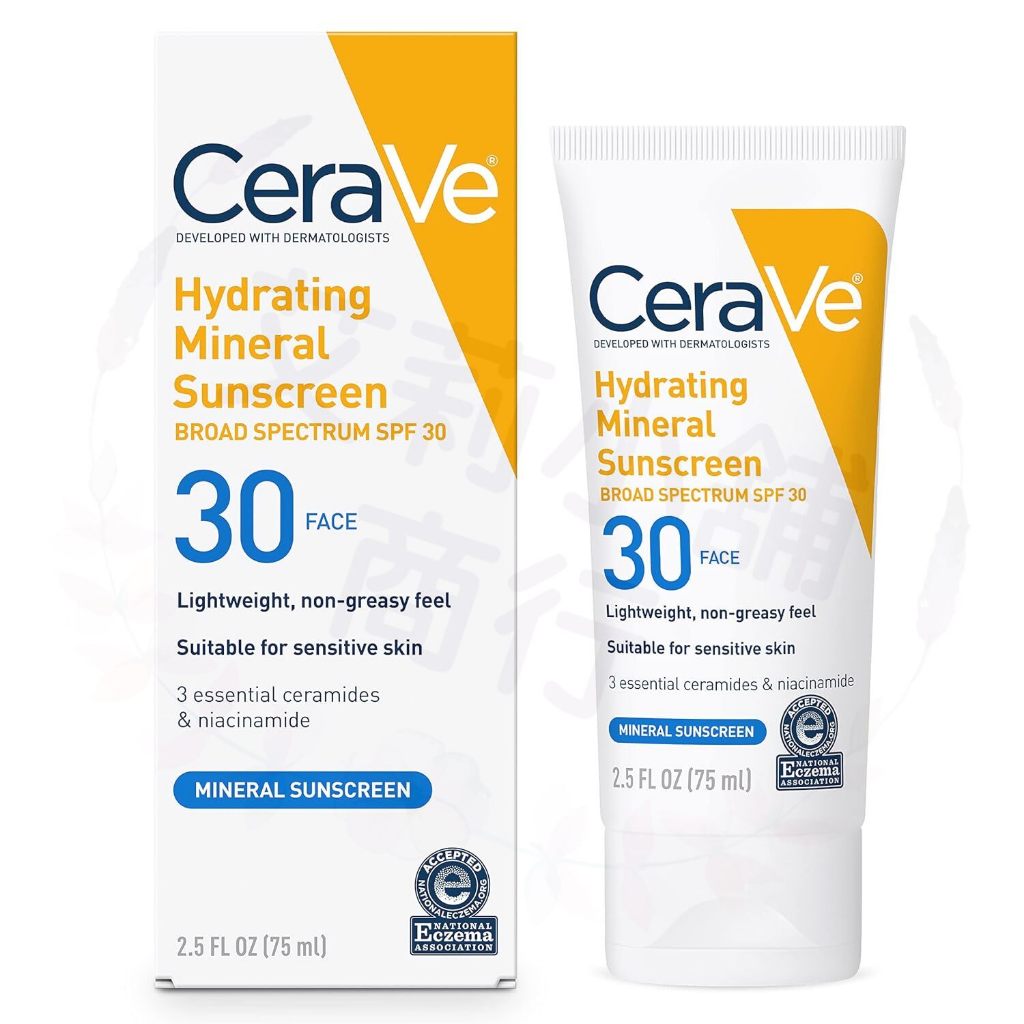 Cerave Hydrating Mineral Sunscreen SPF 30 Face Lotion 75ml 保濕礦物防曬霜臉部乳液