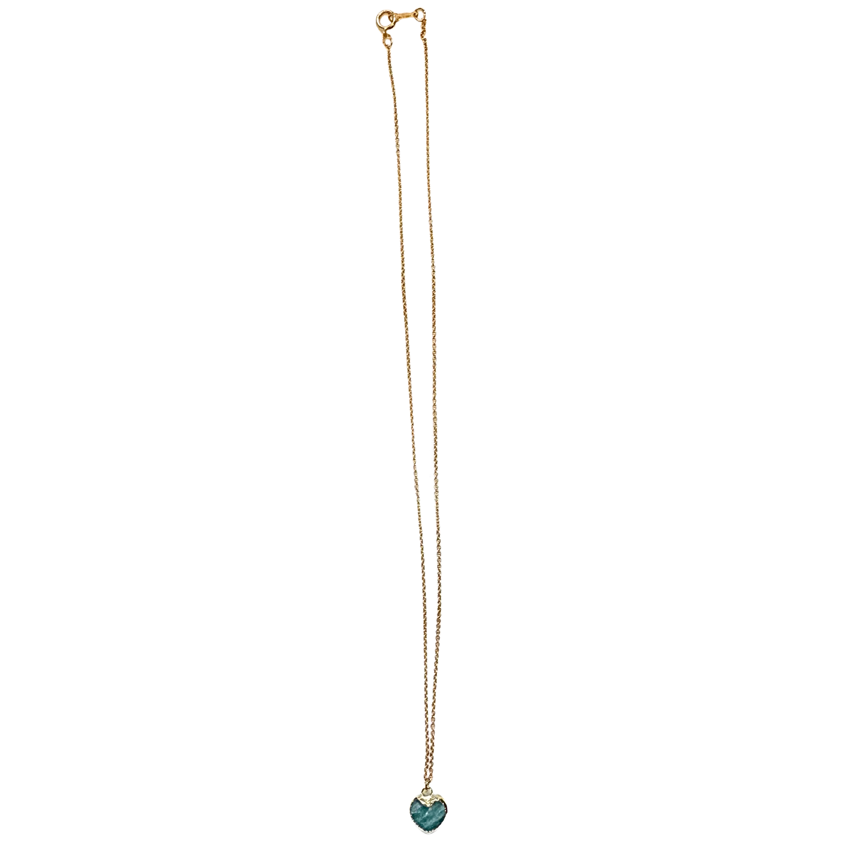 心語之森｜心型天河石項鍊