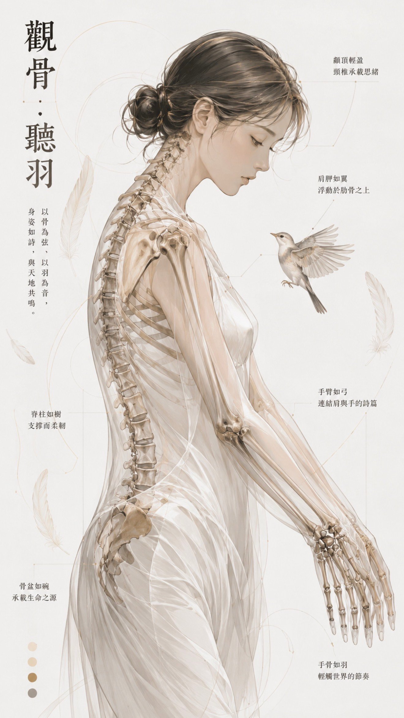 觀骨。聽羽