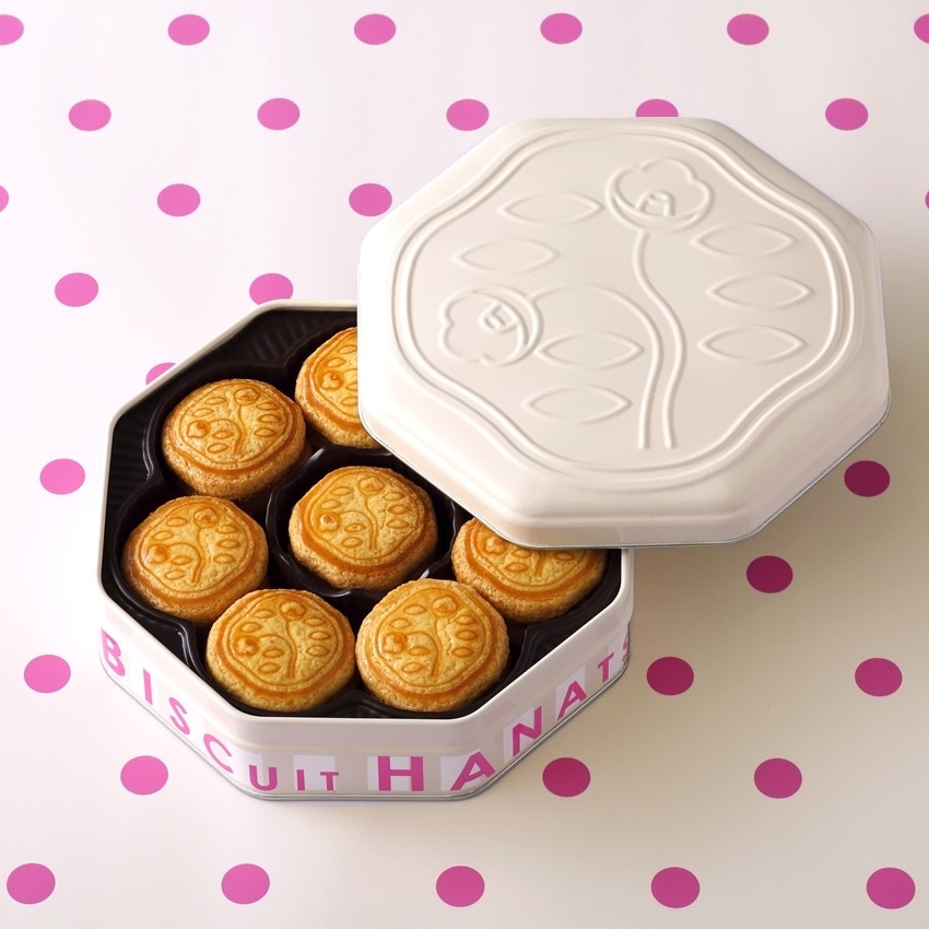 預購-資生堂花樁餅～象牙白鐵盒