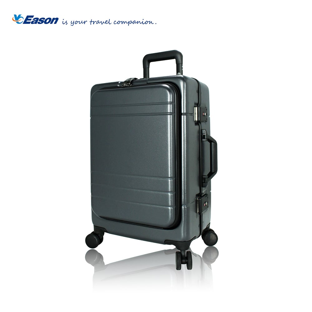 紳士商務前開式鋁框旅行箱