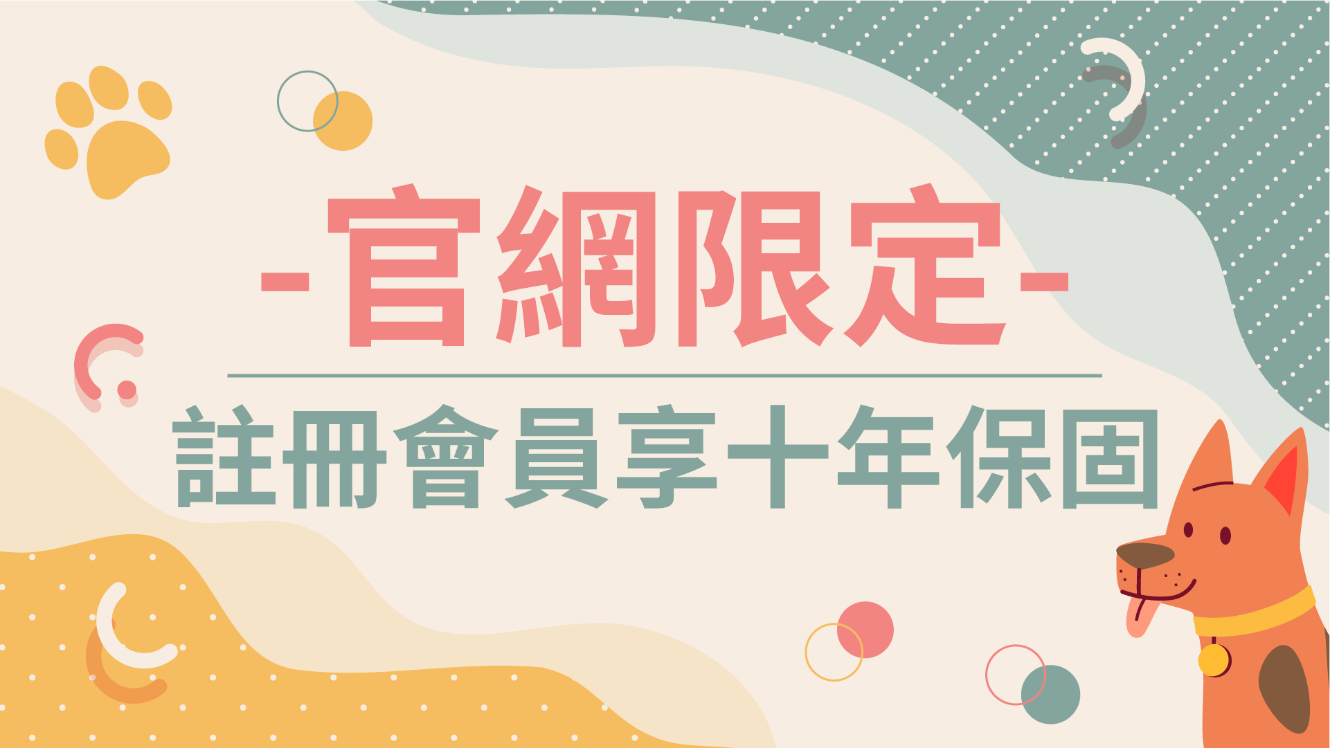 官網限定 註冊會員享十年保固