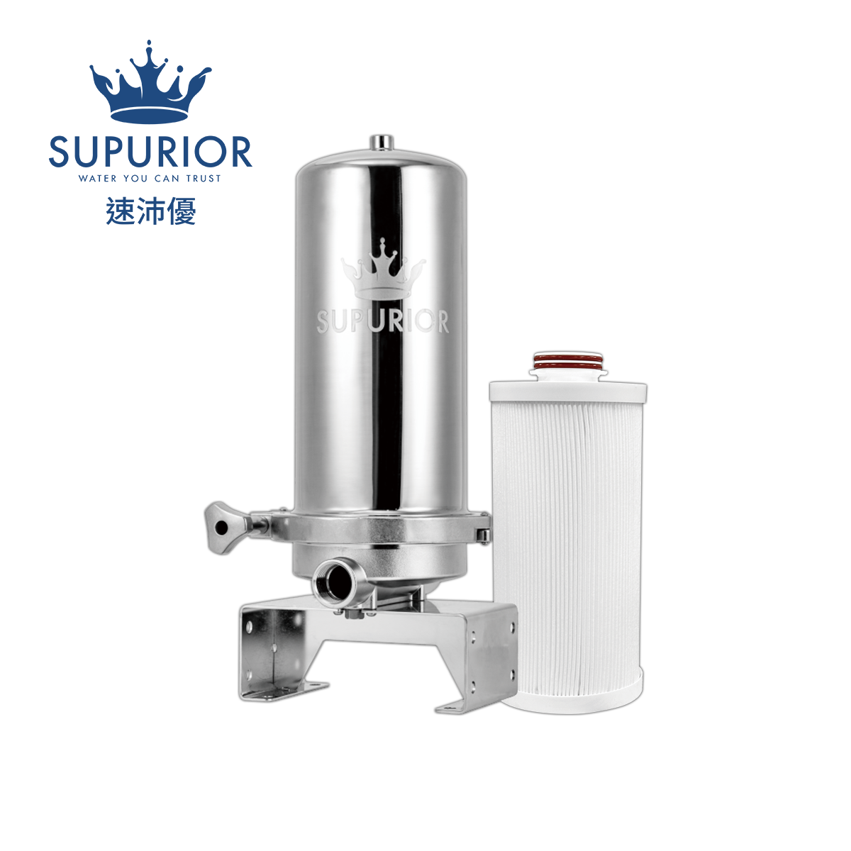 Supurior速沛優 SR-1410HSS 全戶式除氯抑垢濾淨組(含專用全戶三效複合式濾芯)