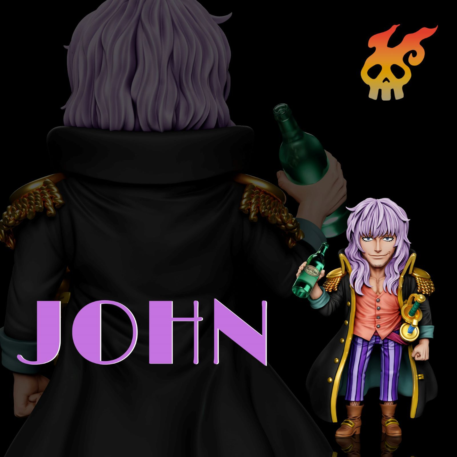 【預購】海賊王 洛克斯海賊團第八彈 約翰船長 X A+研究所