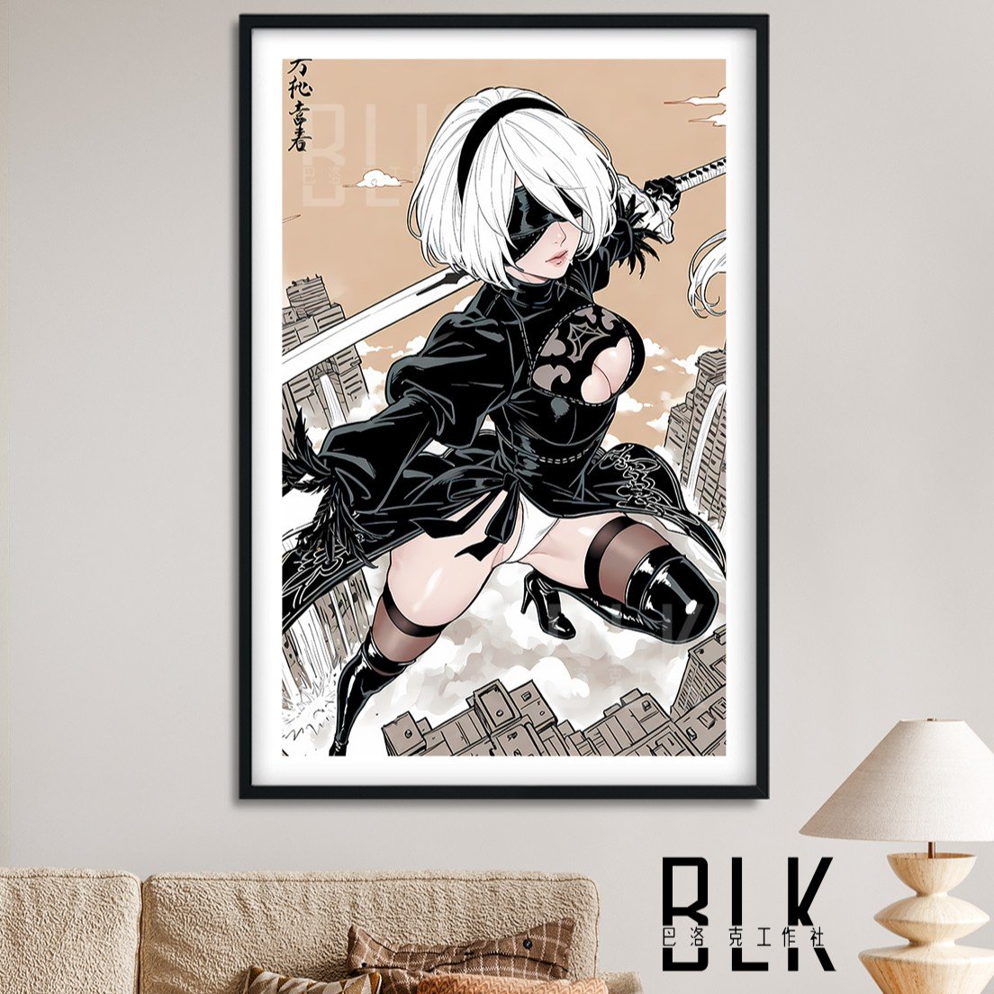 【預購】尼爾自動人形《出擊2B》遊戲裝飾畫&冰箱貼 X 巴洛克工作室