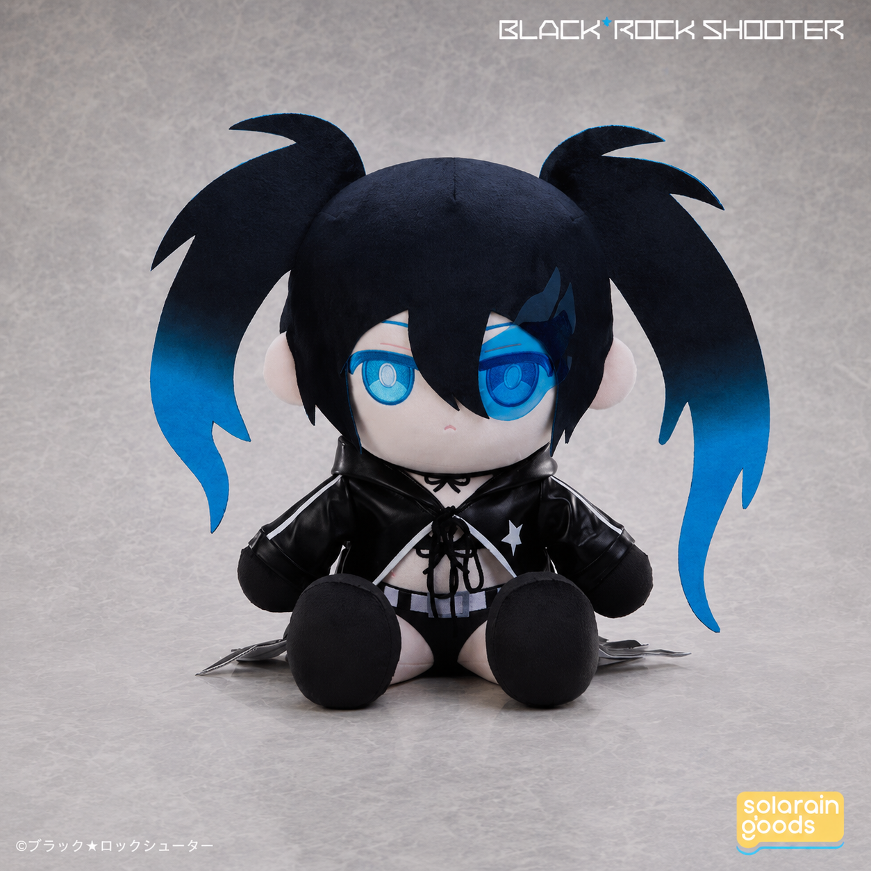 【預購】BLACK★ROCK SHOOTER PuniPuni BIG坐姿毛絨娃娃《黑巖射手》X Solarain
