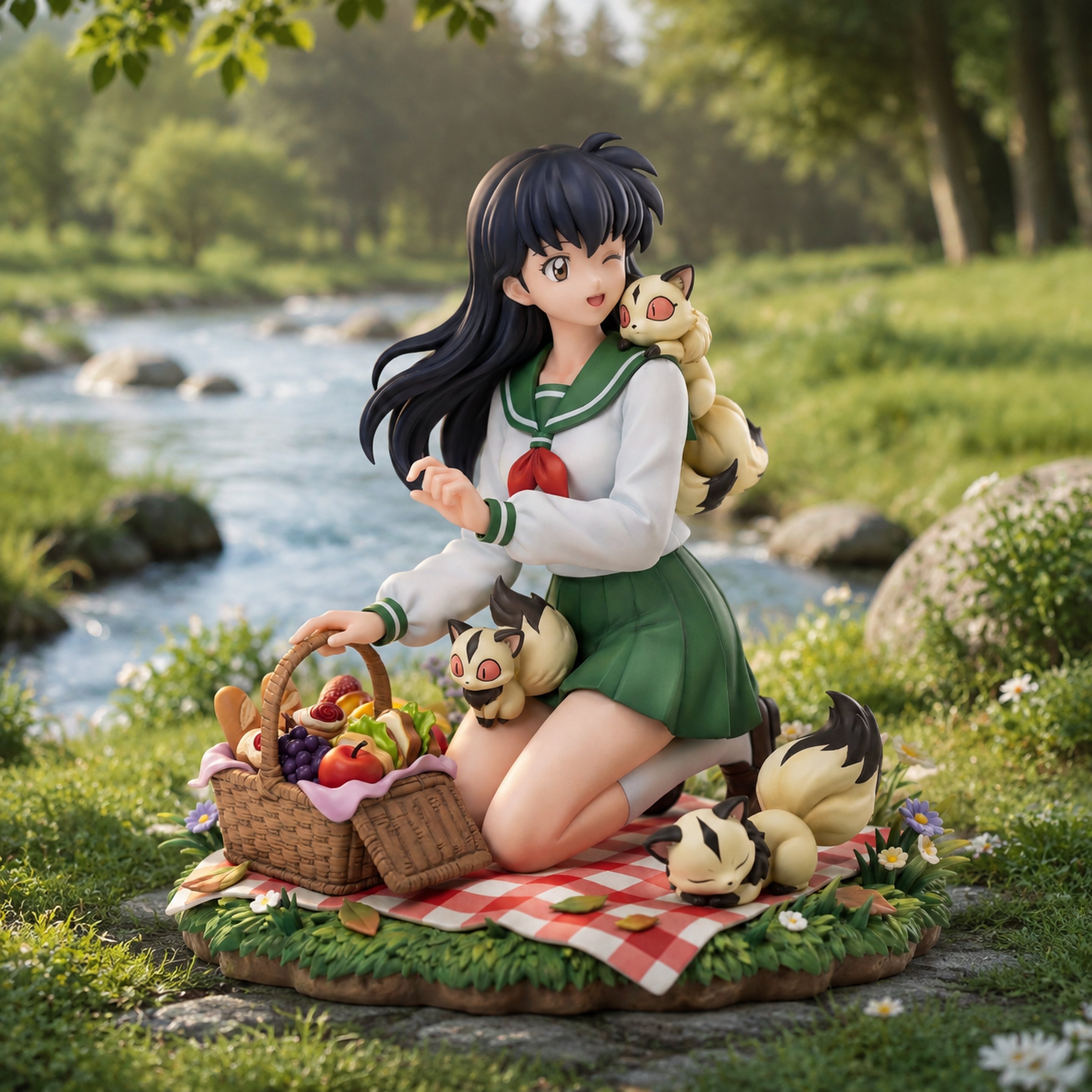 【預購】犬夜叉 林間野餐手辦 日暮戈薇&雲母 X LS-荔夏物語