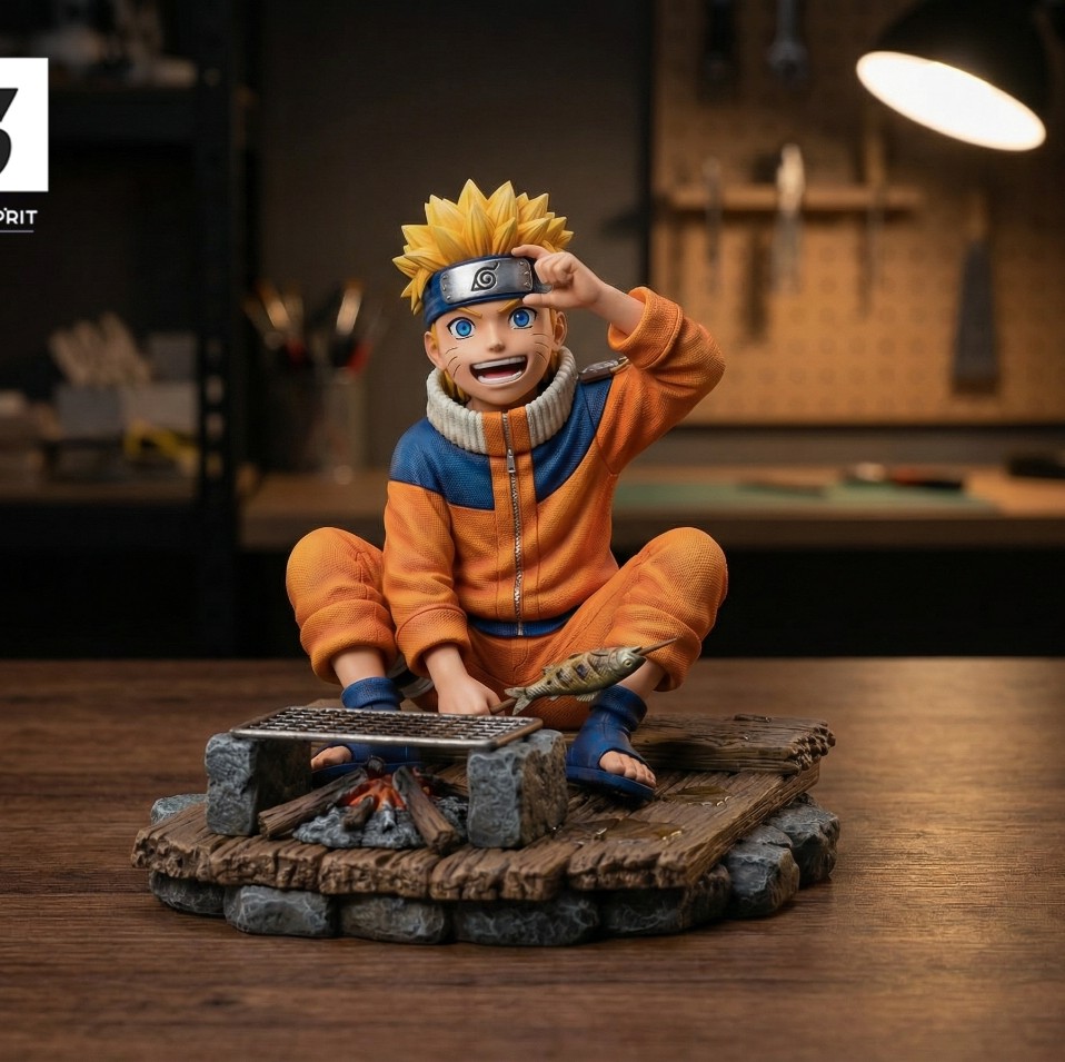 【預購】火影忍者 吃烤魚童年鳴人 X Fighting Sprit