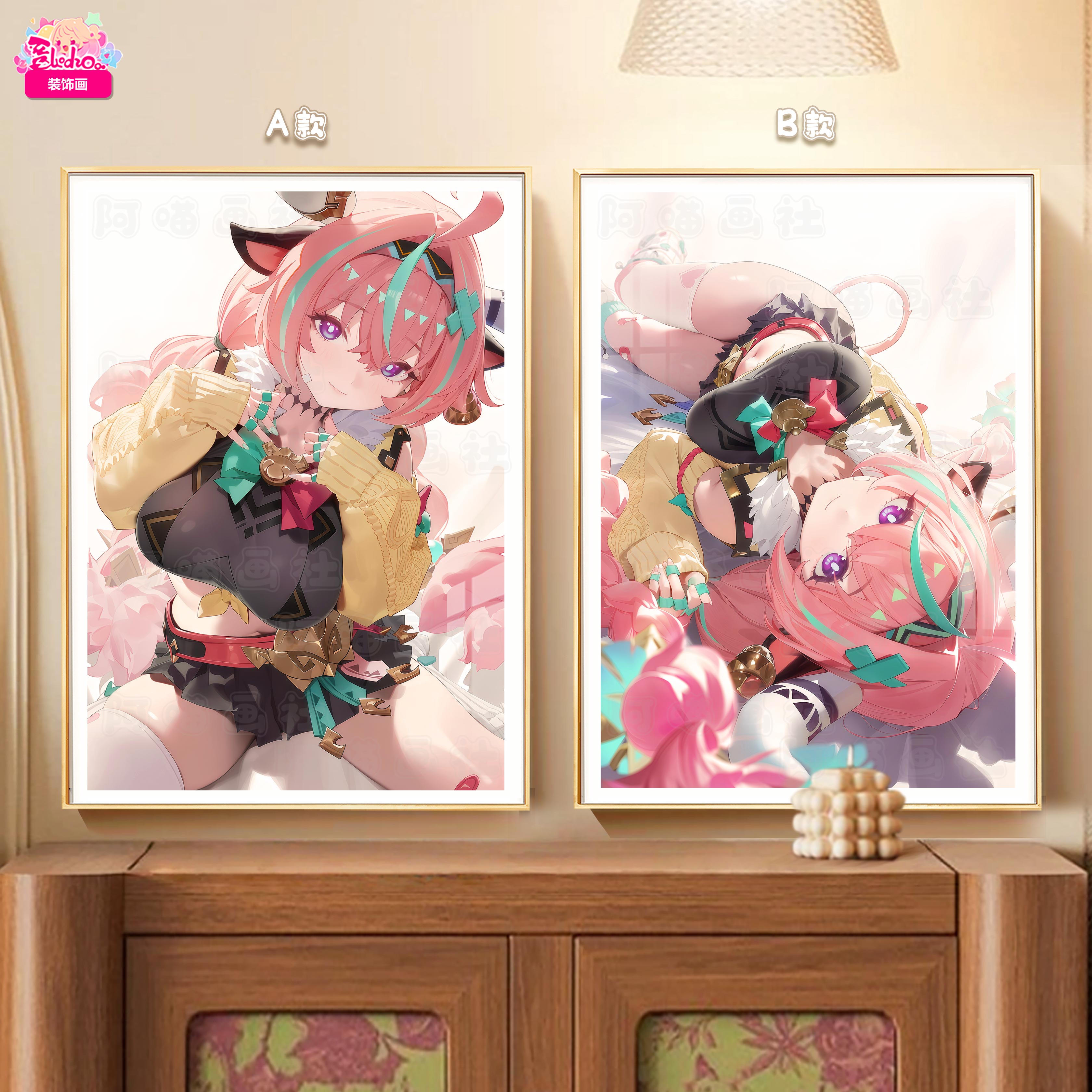 【預購】原神 迎辰 瓦雷莎雙聯 8k主題高清裝飾畫 X 阿喵畫社