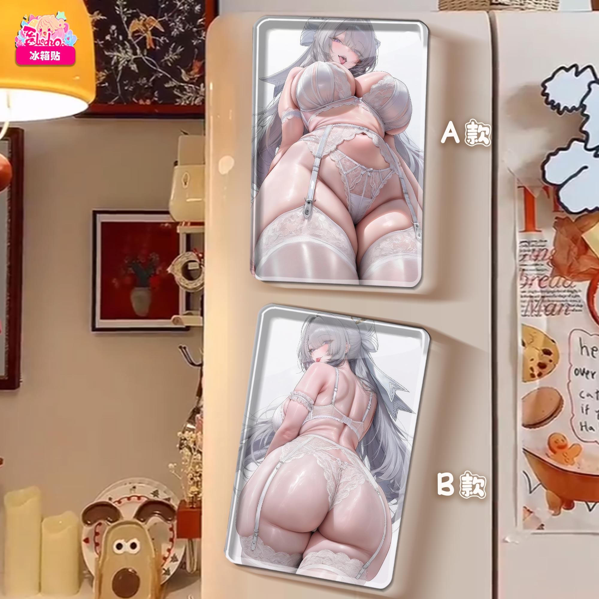 【預購】白絲 維琳娜香香 高透亞克力冰箱貼 X 阿喵畫社