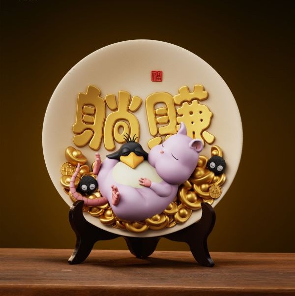 【現貨秒發】宮崎駿 招財擺件 躺賺坊寶寶 X MAR模玩