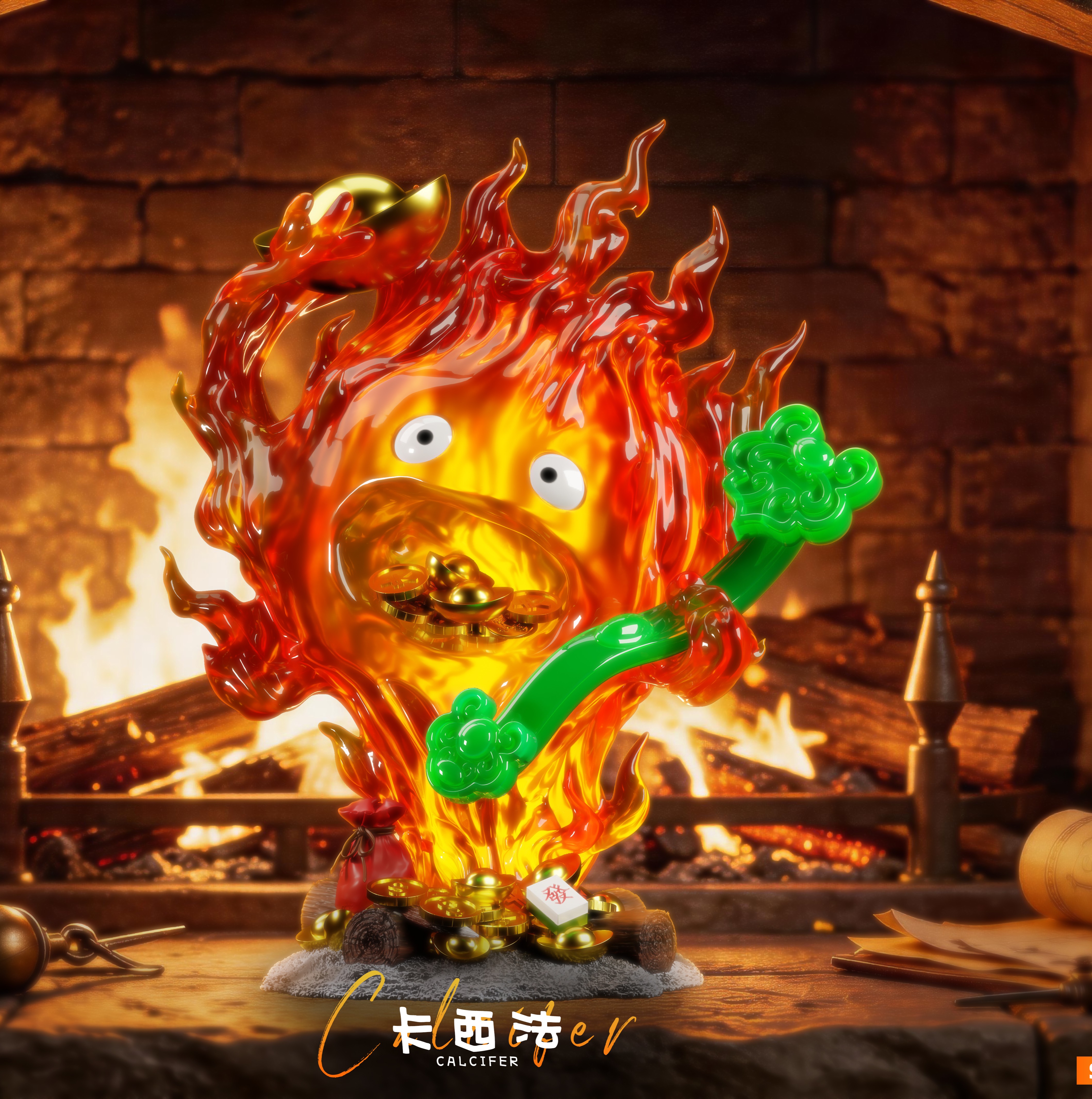 【預購】宮崎駿 雙配色 招財如意卡西法 X Seven-Studio