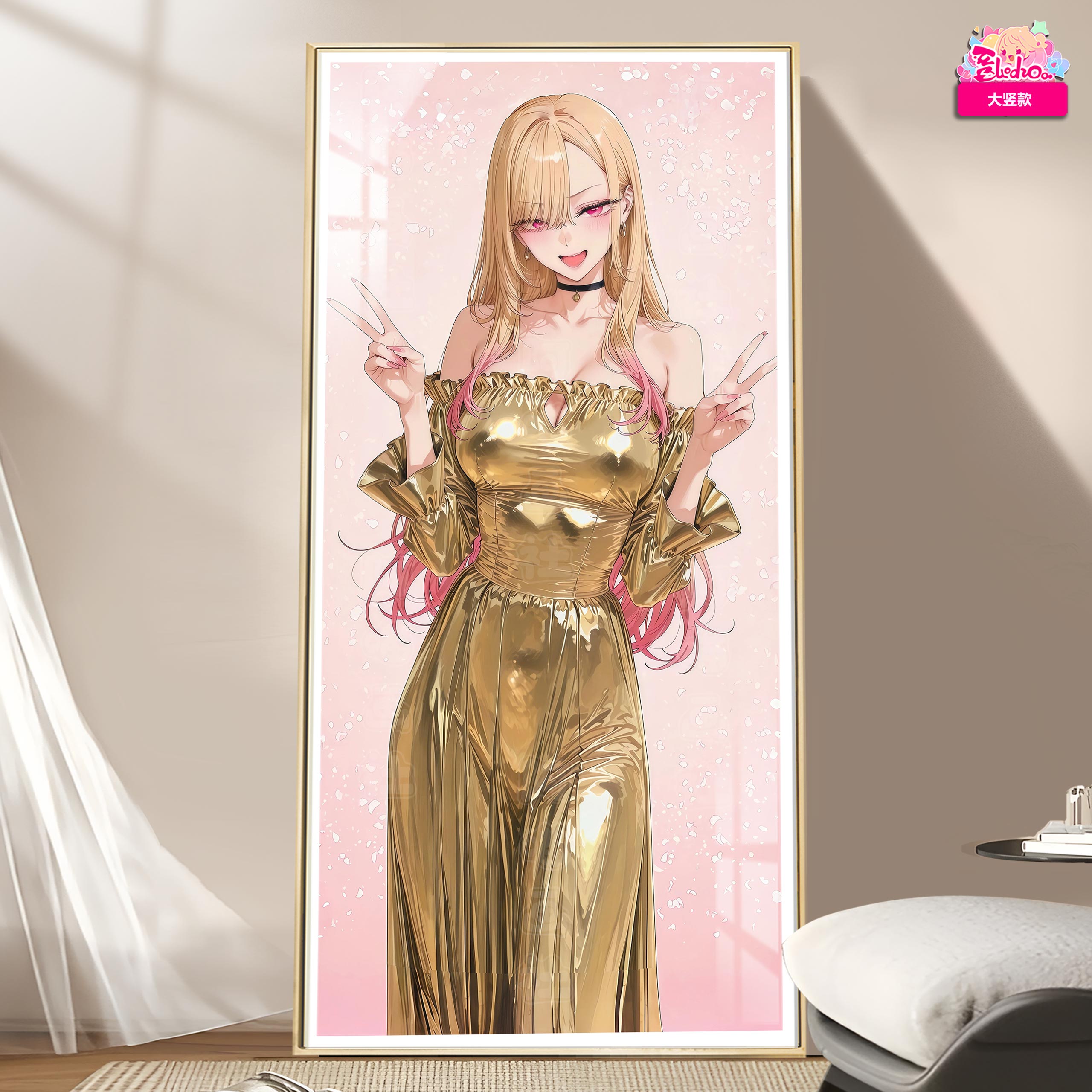 【預購】戀上換裝娃娃 金色禮服 喜多川大豎款 X 阿喵畫社