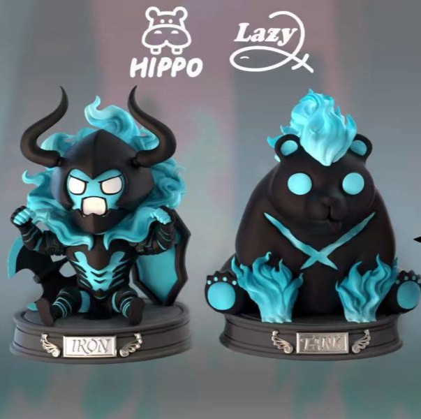 【現貨秒發】我獨自升級 坐姿系列第二彈 艾恩&坦克 X Hippo+Lazy