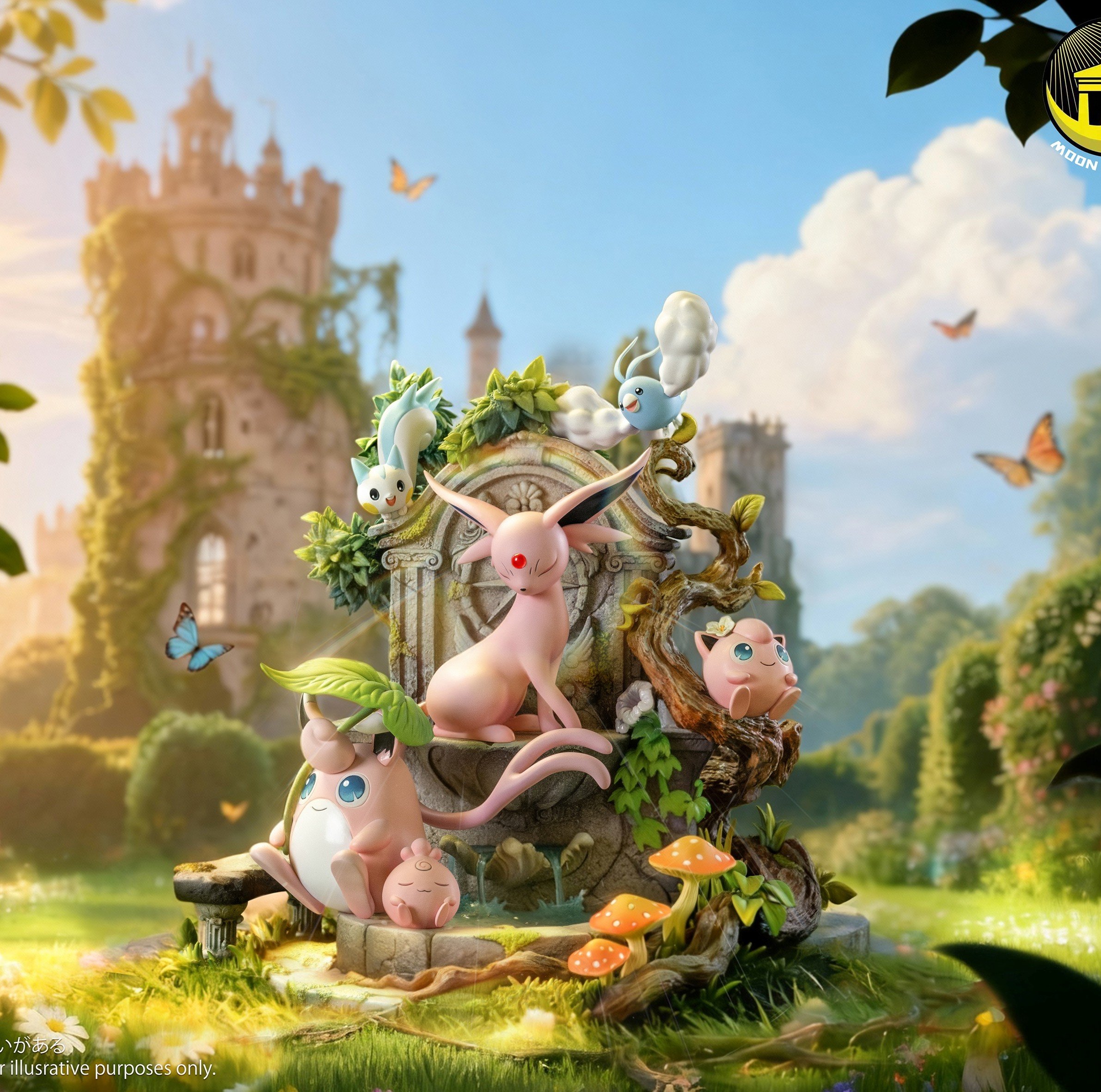 【預購】寶可夢 自然系列伊布第6彈-太陽伊布胖丁家族場景 X 月影殿