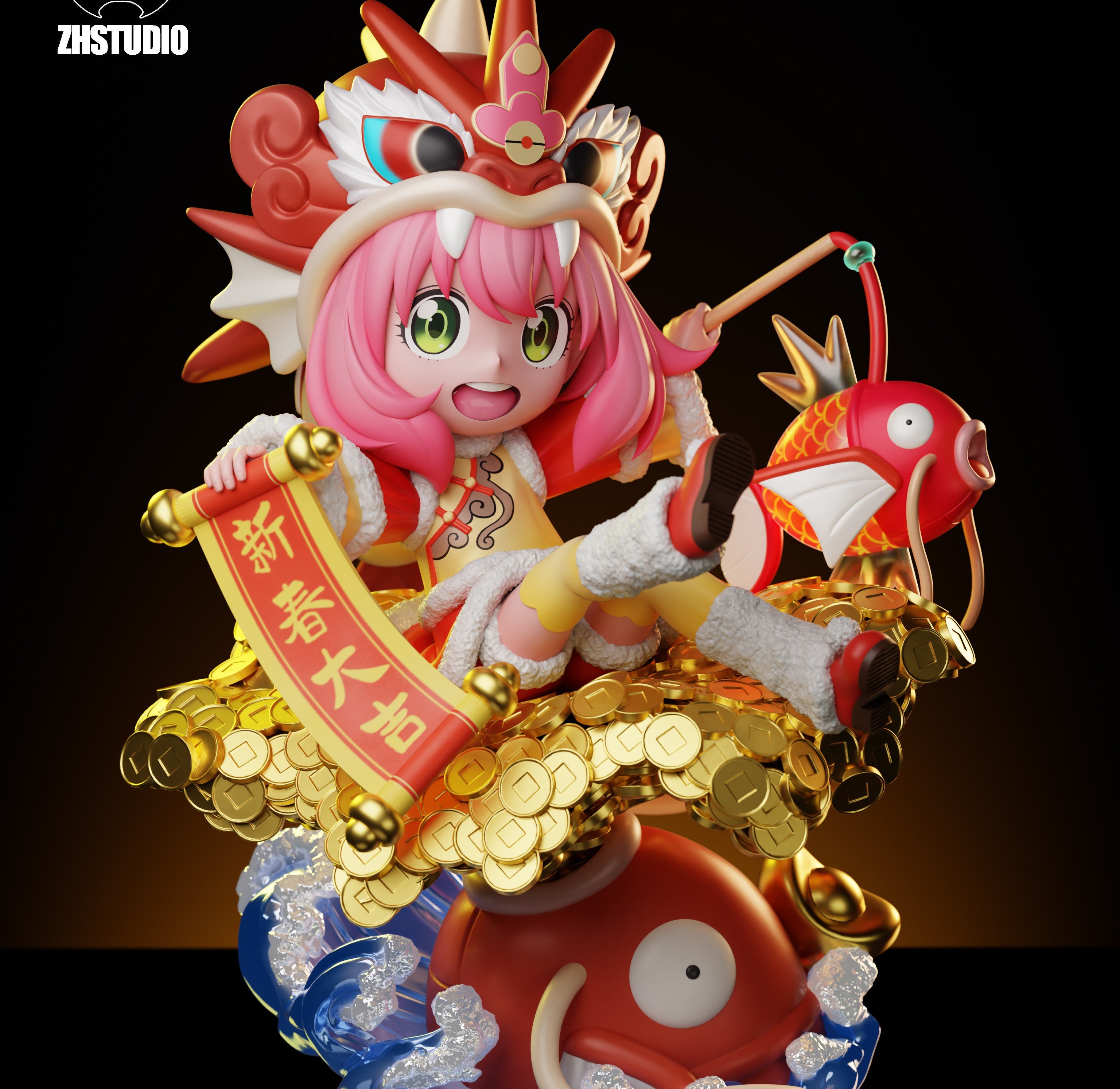 【預購】間諜家家酒+寶可夢 雙配色 鯉魚女孩-安妮亞 X ZH整活