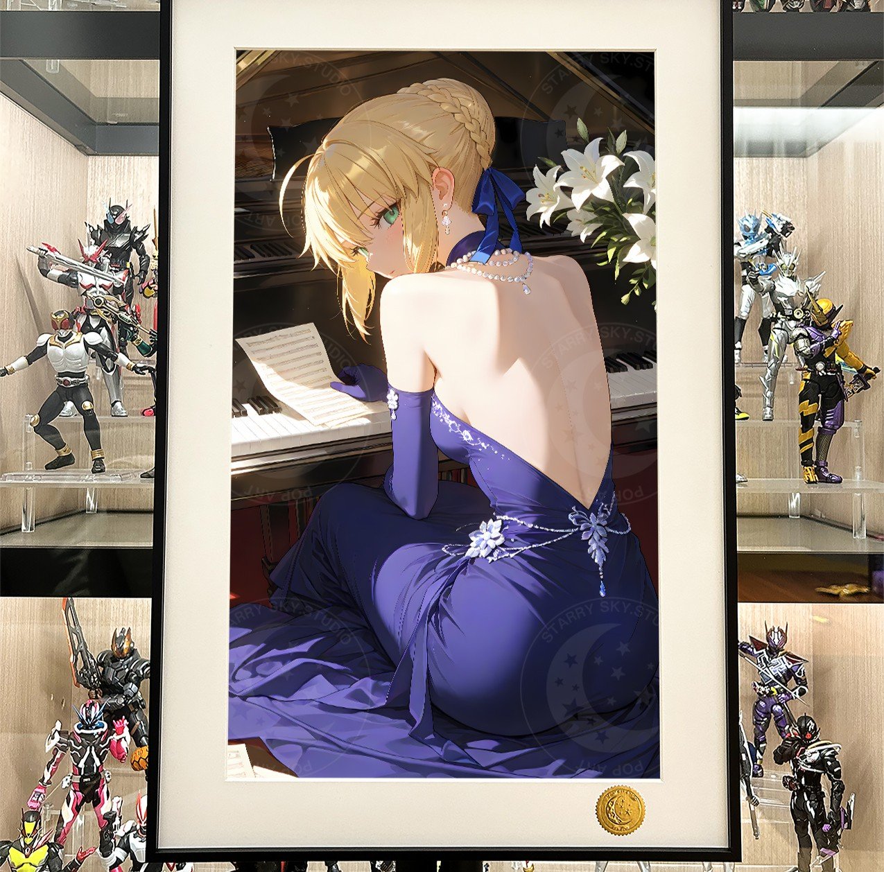 【預購】Fate《鋼琴saber》動漫裝飾畫 X 星空工作室
