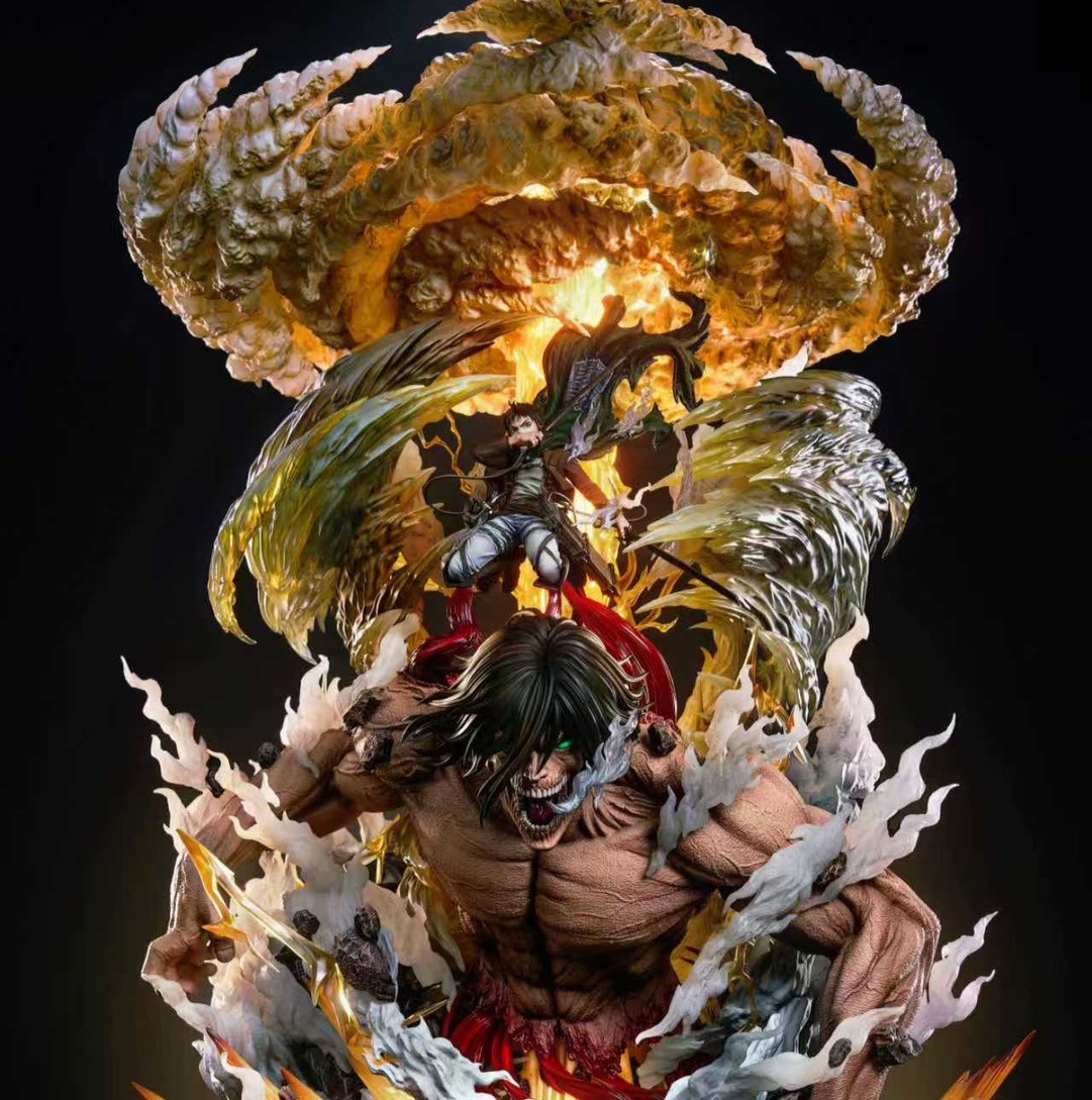 【預購】進擊的巨人 殘雲-艾倫雕像 X HERTZ工作室