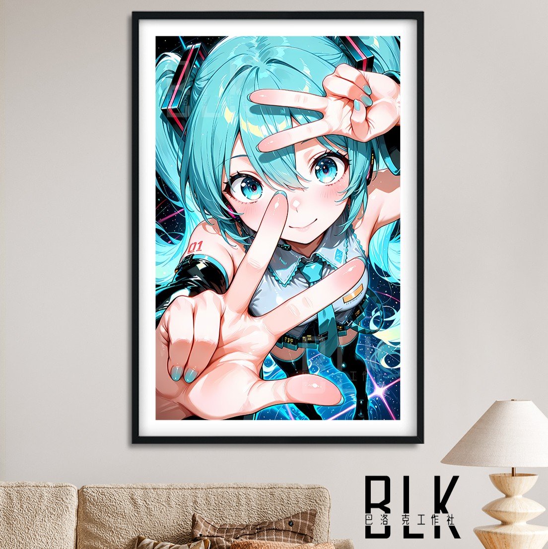 【預購】初音未來《YES初音》動漫裝飾畫&冰箱貼 X 巴洛克工作室