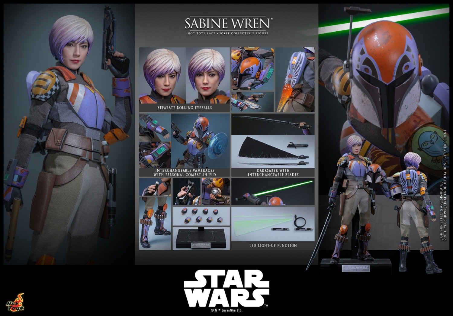 【預購】《星球大戰：義軍崛起》可動 莎賓·雷恩&埃茲拉·布里傑 X HOTTOYS(HT)