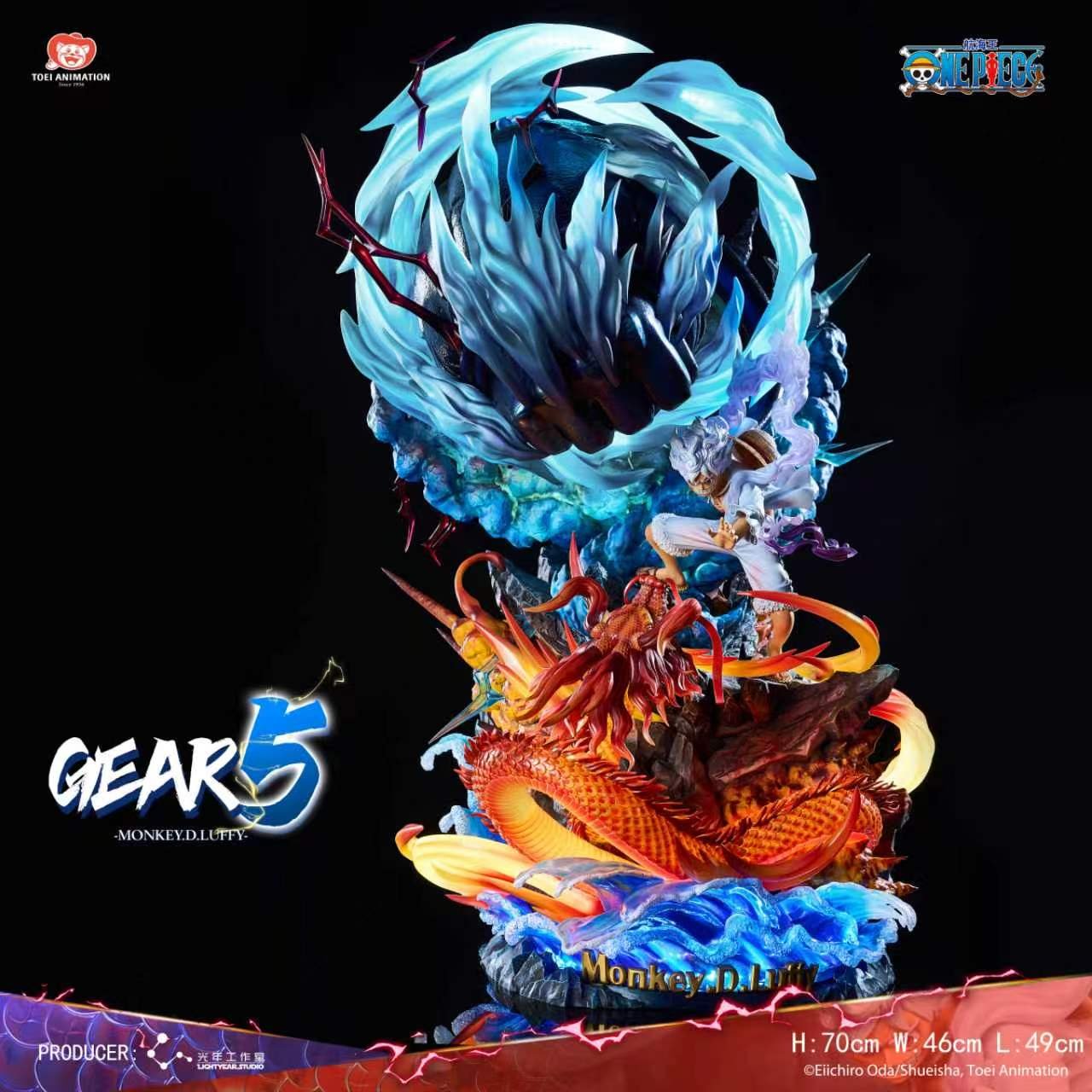 【售罄展示追加請私訊客服@toystationtw】海賊王 尼卡魯夫 收藏級雕像《GEAR 5》X 光年工作室