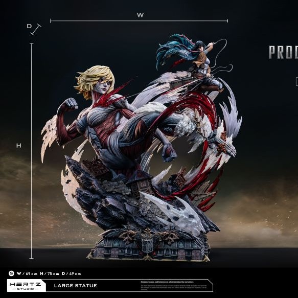 【現貨秒發】進擊的巨人 宿命之戰 三笠vs女巨人亞妮 X Hertz-Studio