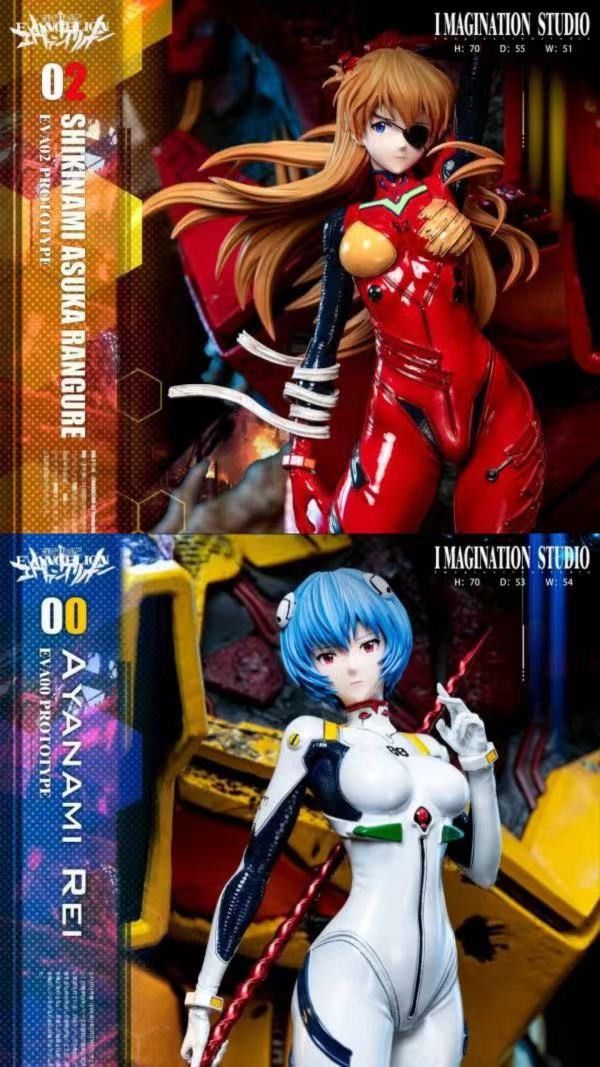 【現貨秒發】Eva新世紀福音戰士 劇場版 週年聯合款 明日香&綾波零 X Imagination(YY)