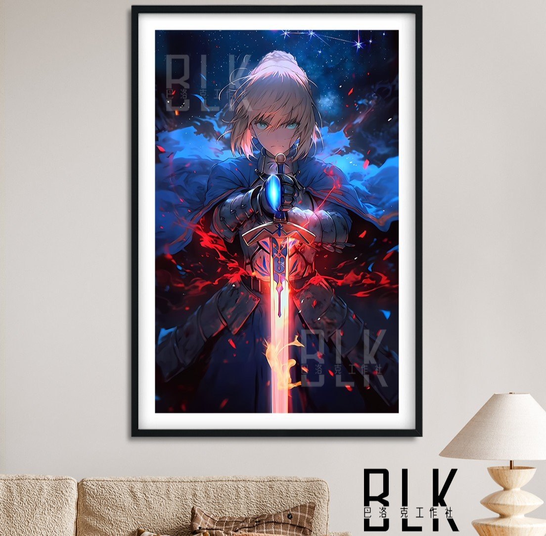 【預購】Fate/stay《夜空saber》裝飾畫&冰箱貼 X 巴洛克工作室