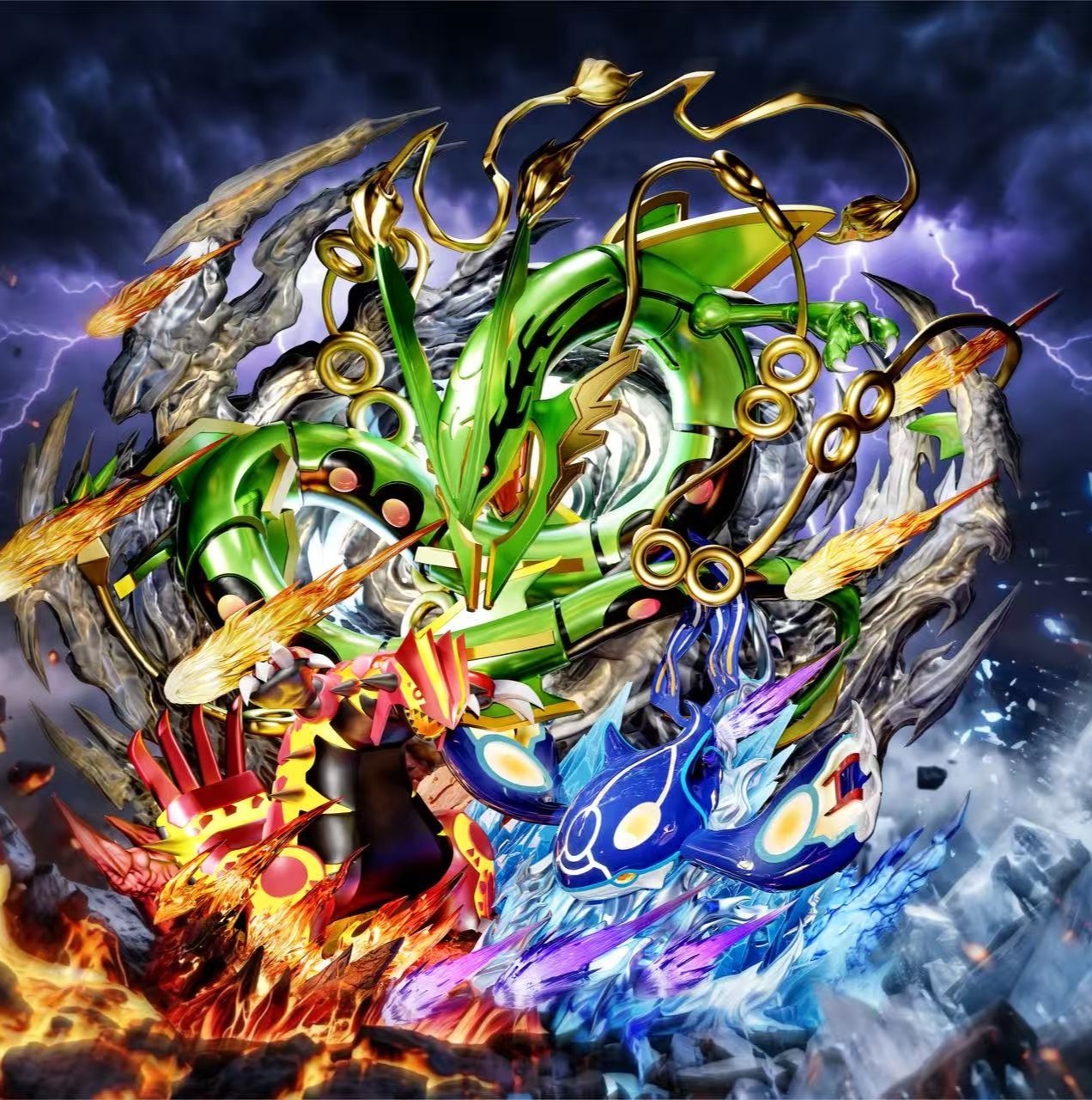 【預購】寶可夢 畢業雕像神獸系列002 三神 X Emo