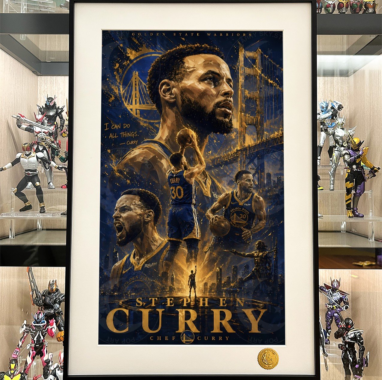 【預購】NBA《史蒂芬·柯瑞》金州勇士裝飾畫 X 星空工作室