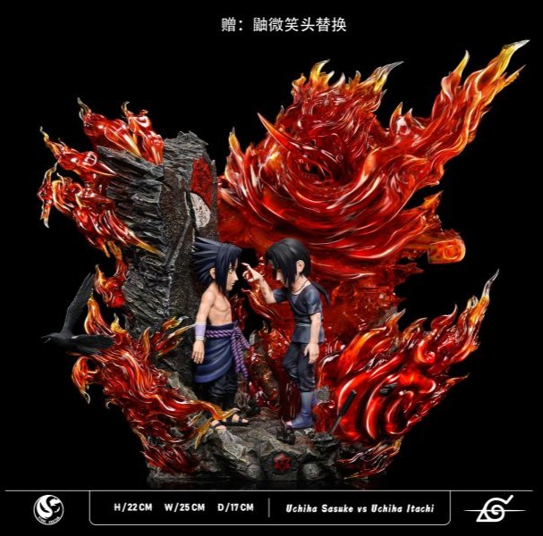 【現貨秒發】火影忍者 鼬vs佐助 名場面—兄弟之戰（預訂贈送鼬微笑頭雕) X ST定製