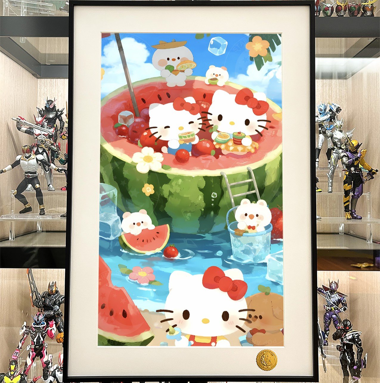 【預購】Hello Kitty《西瓜kitty》動漫裝飾畫 X 星空工作室