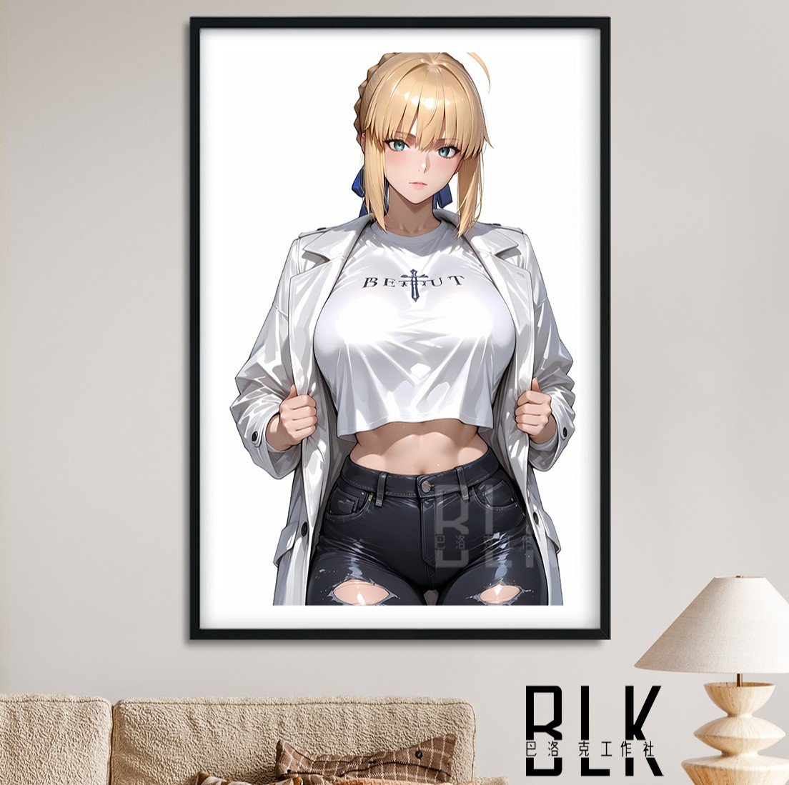 【預購】Fate/stay《風衣saber》裝飾畫&冰箱貼 X 巴洛克工作室