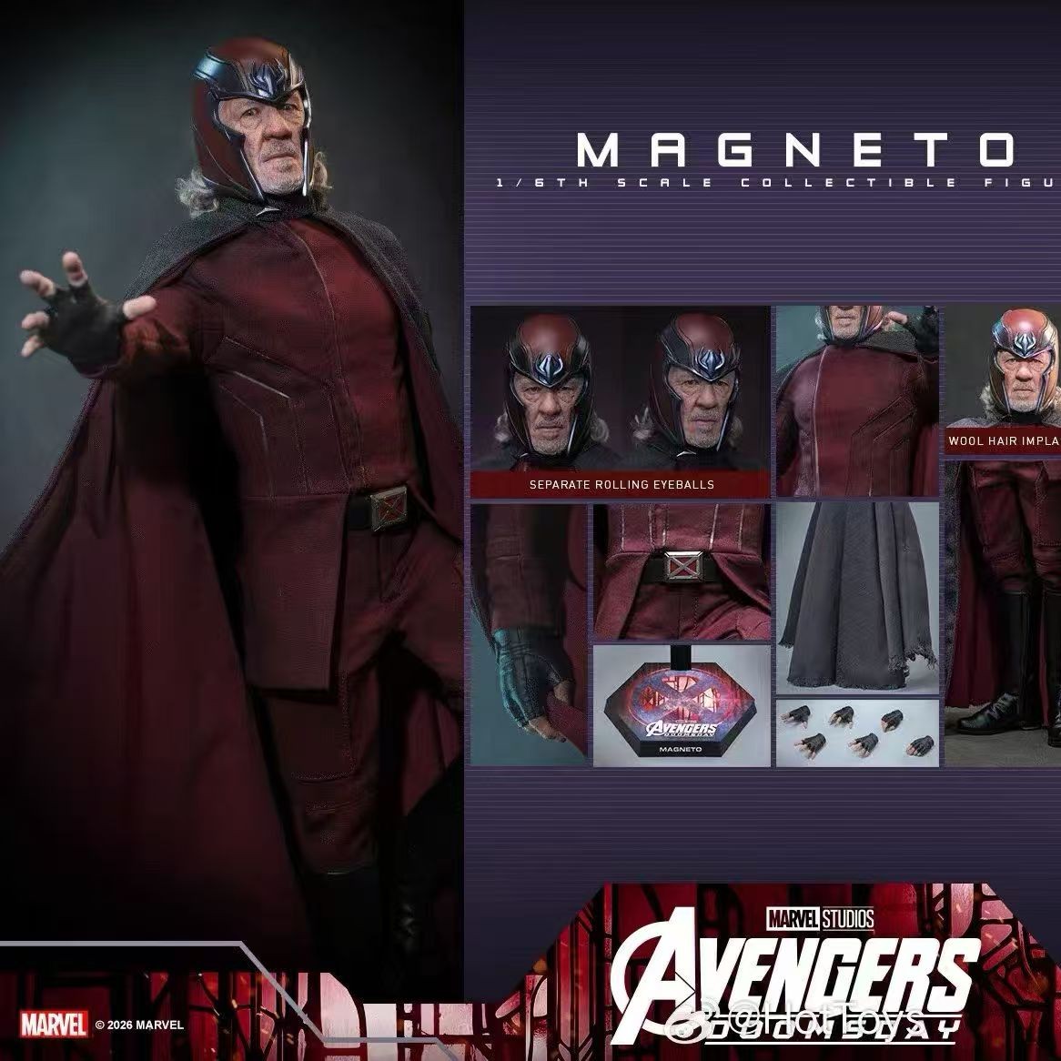 【預購】《復仇者聯盟5：毀滅之日》萬磁王 MMS912 X HOTTOYS