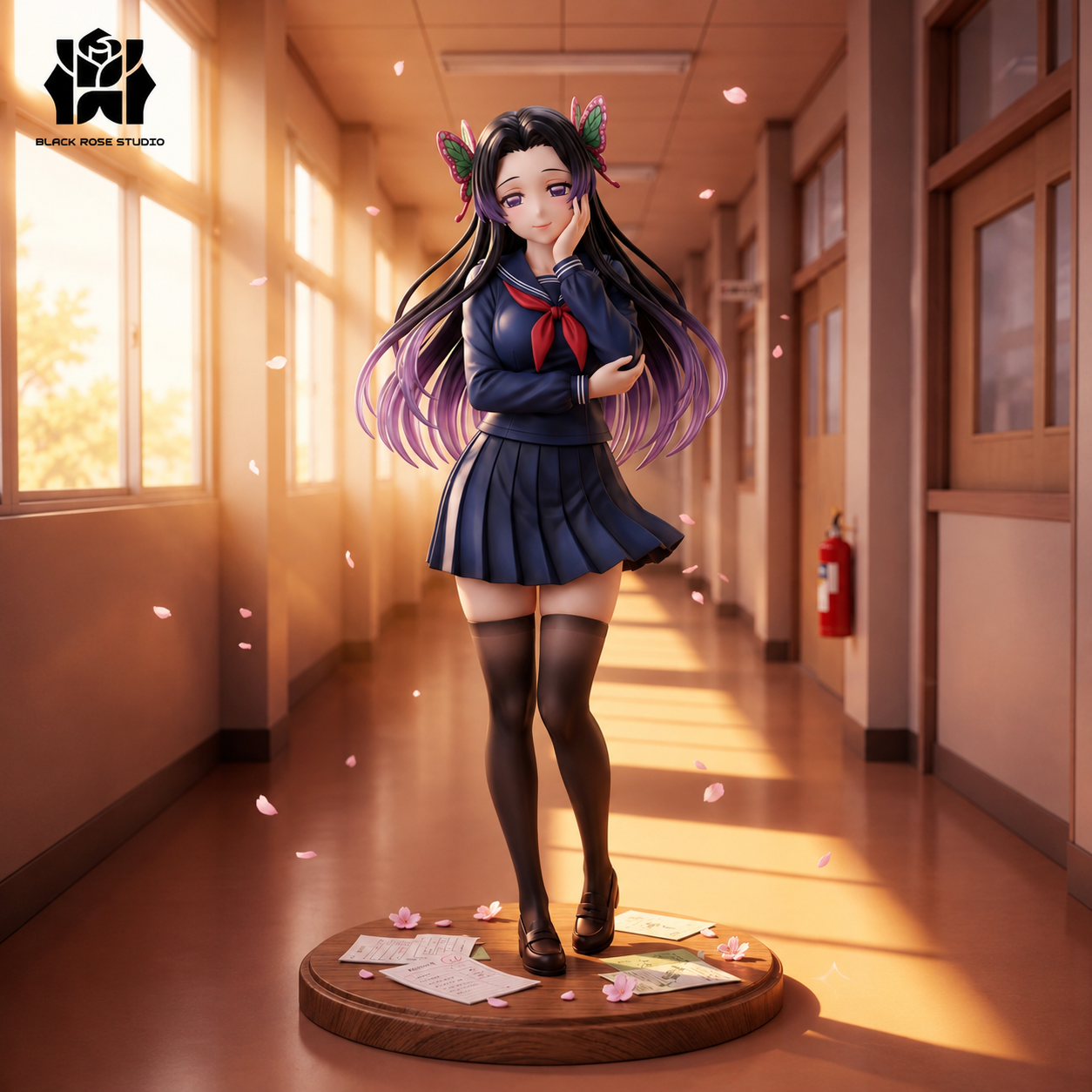 【預購】鬼滅之刃 校園版·午後邂逅 栗花落香奈乎&蝴蝶香奈惠 X 黑玫瑰工作室