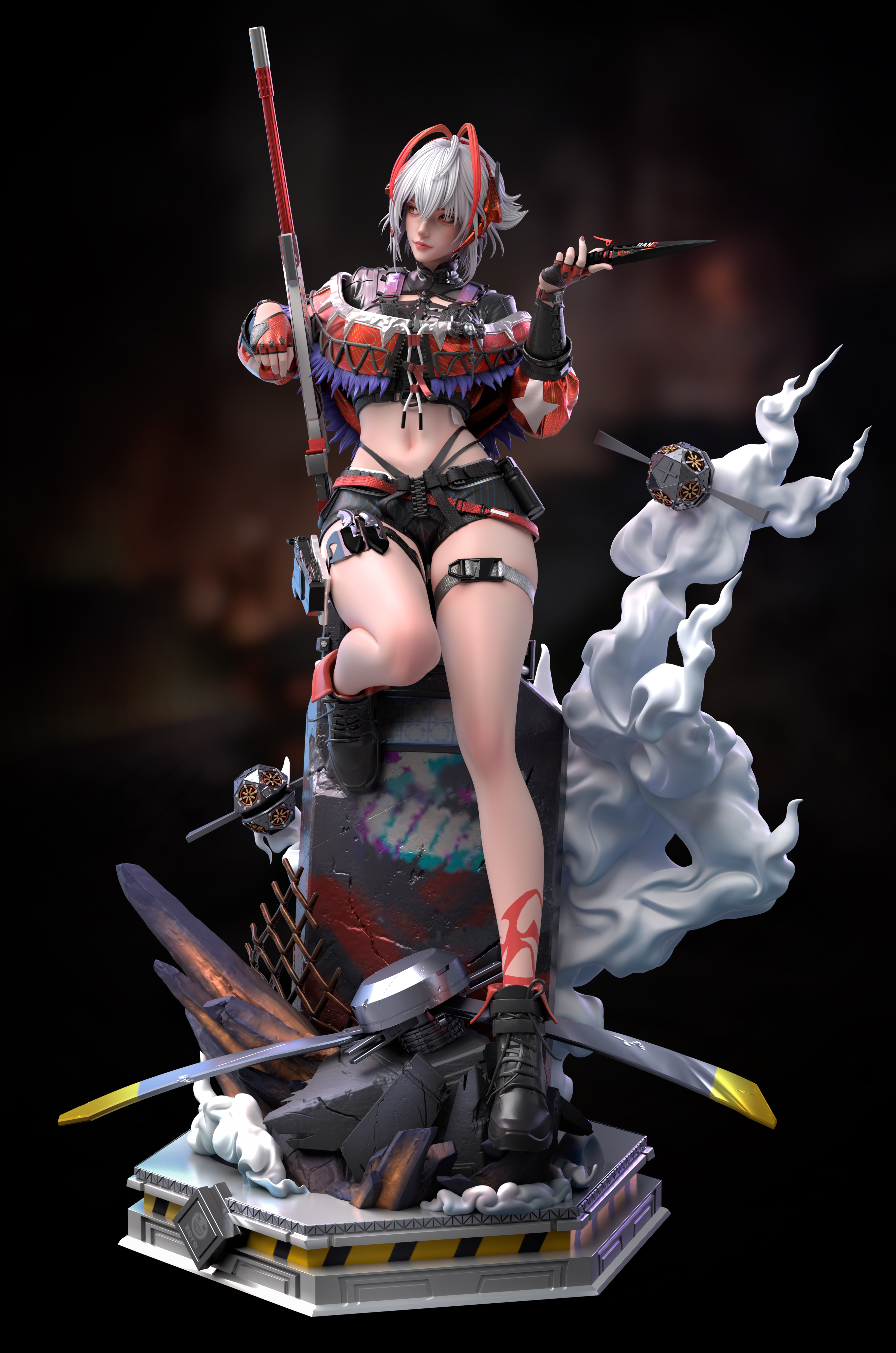 【預購】明日方舟 維什戴爾&駭爪雕像 X 倒影工作室&迷因工作室