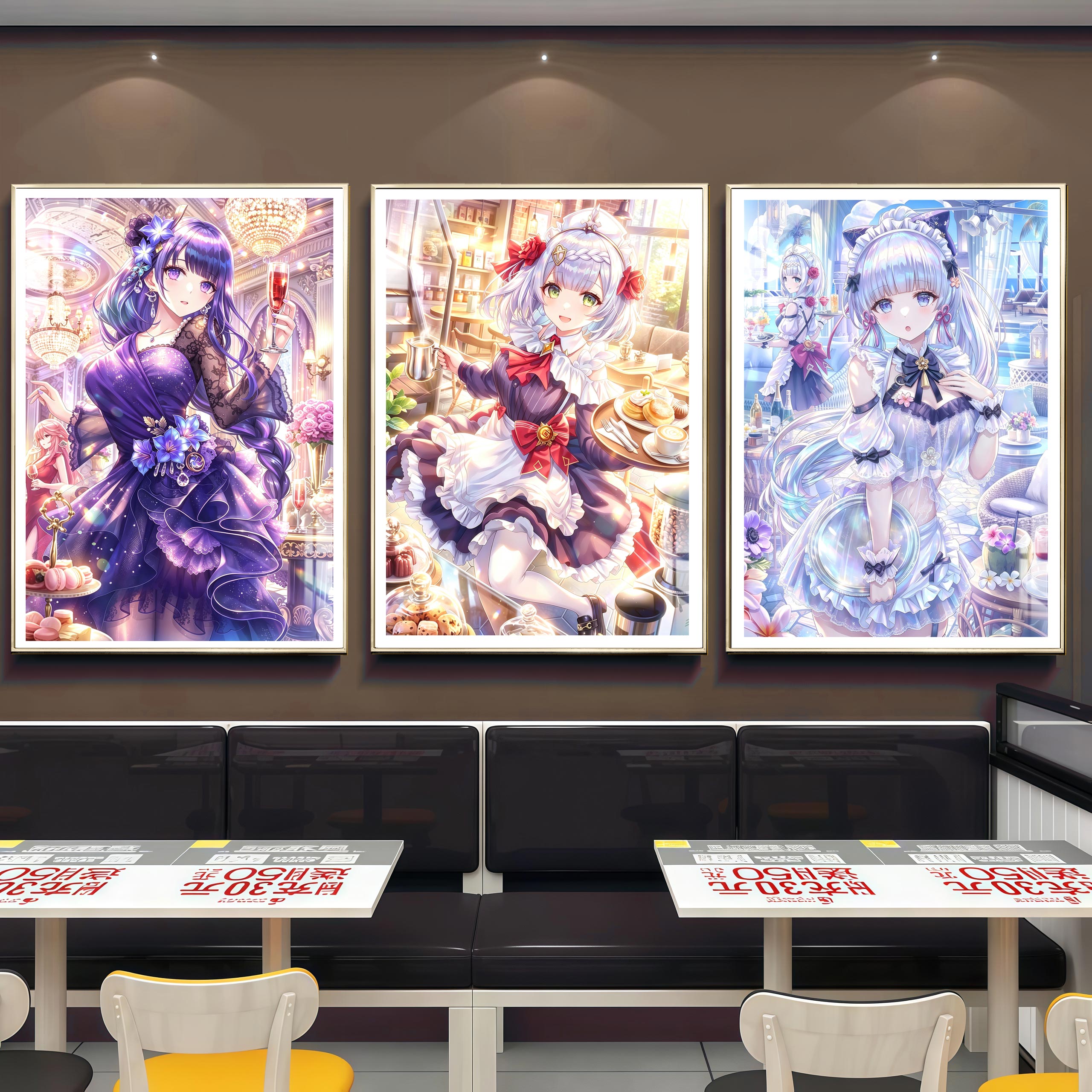【預購】原神 禮服晚宴 女仆雷電將軍&神裏綾華&諾艾爾三聯 X 阿喵畫社