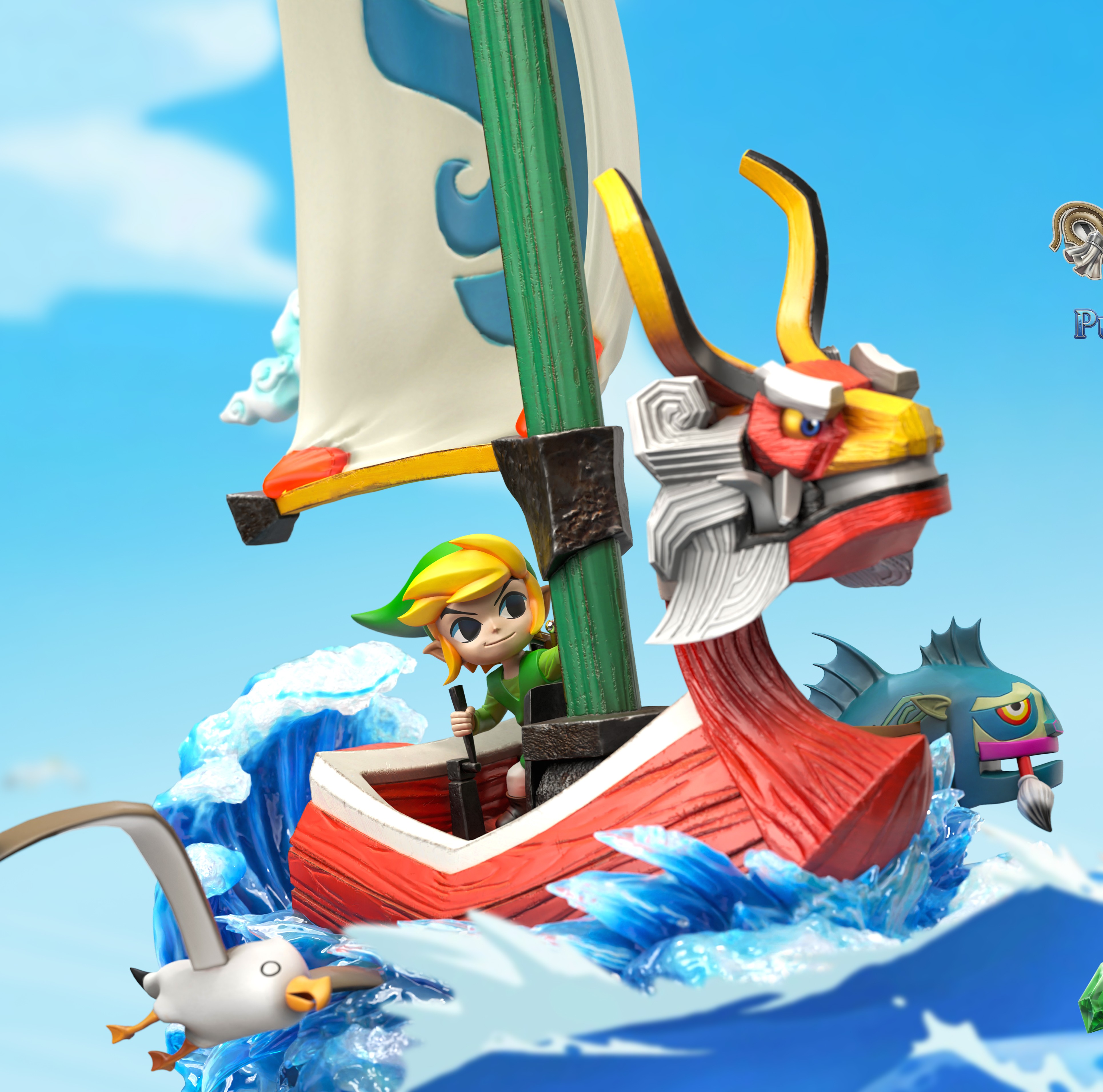 【預購】薩爾達傳說 風之杖-紅獅王號&林克 X Fibonacci婓波