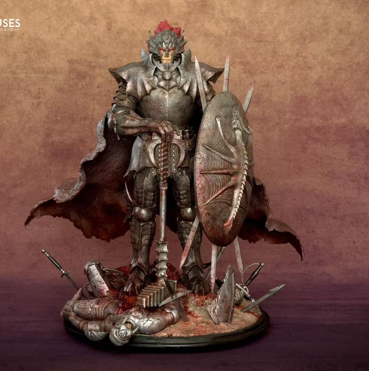 【預購】劍風傳奇 青年火龍“古倫貝魯特”（人類形態雙頭雕）X Muses-Studio